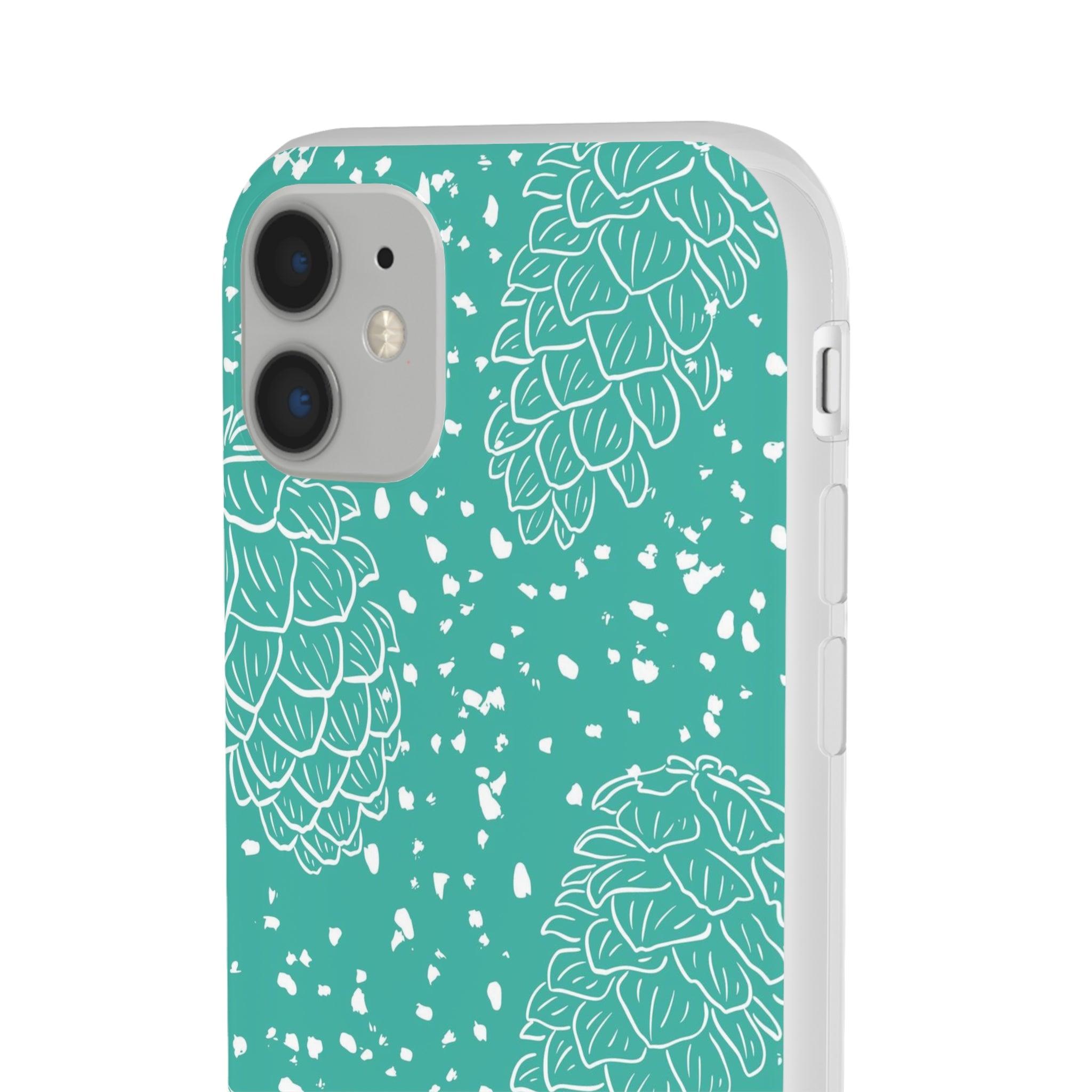 Teal Pinecones Slim - PrettyKase