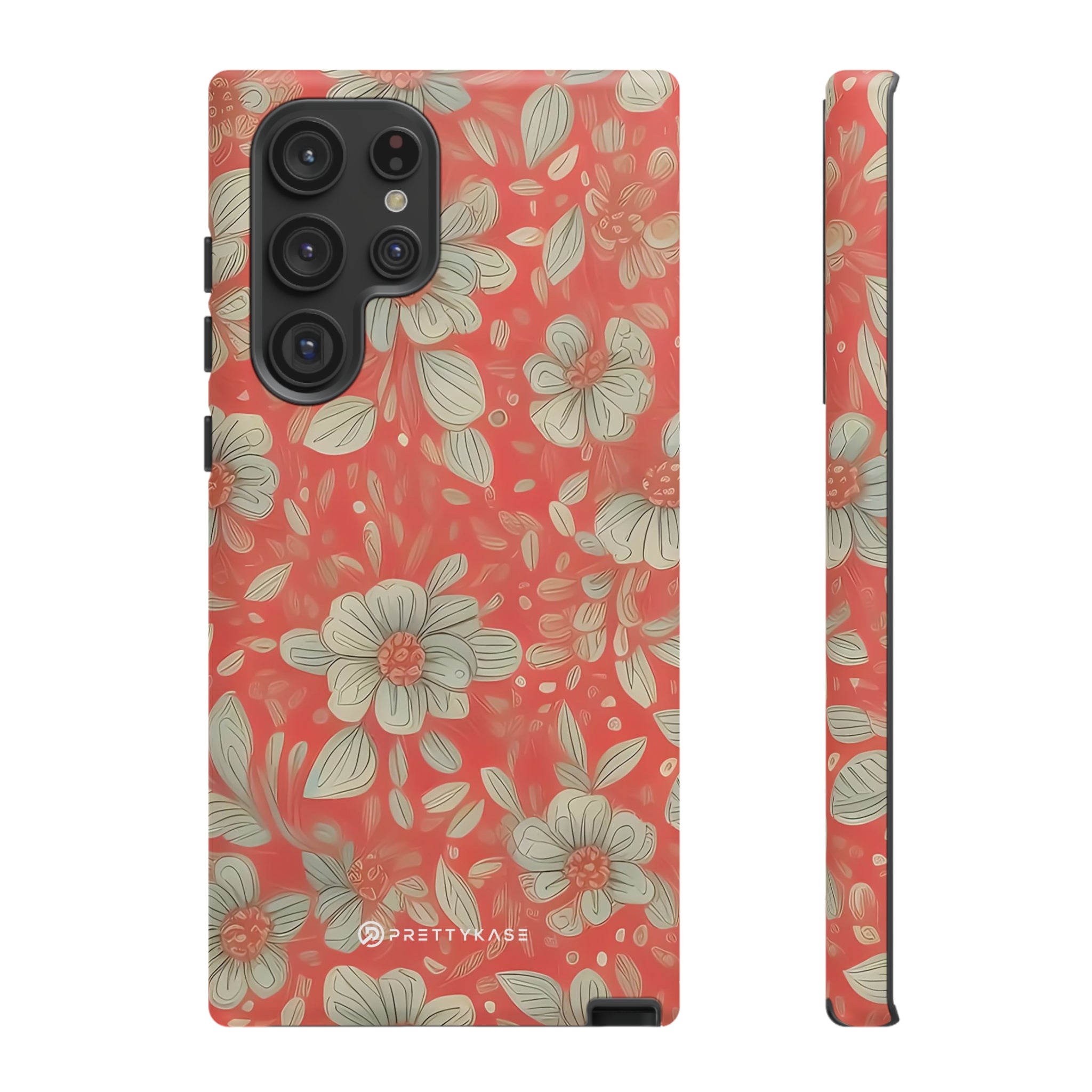 Red Orange Floral