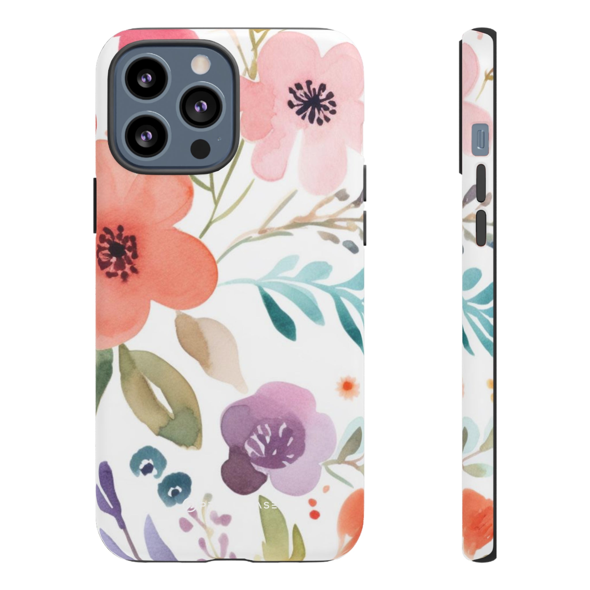 Motif de fleurs bleu rose