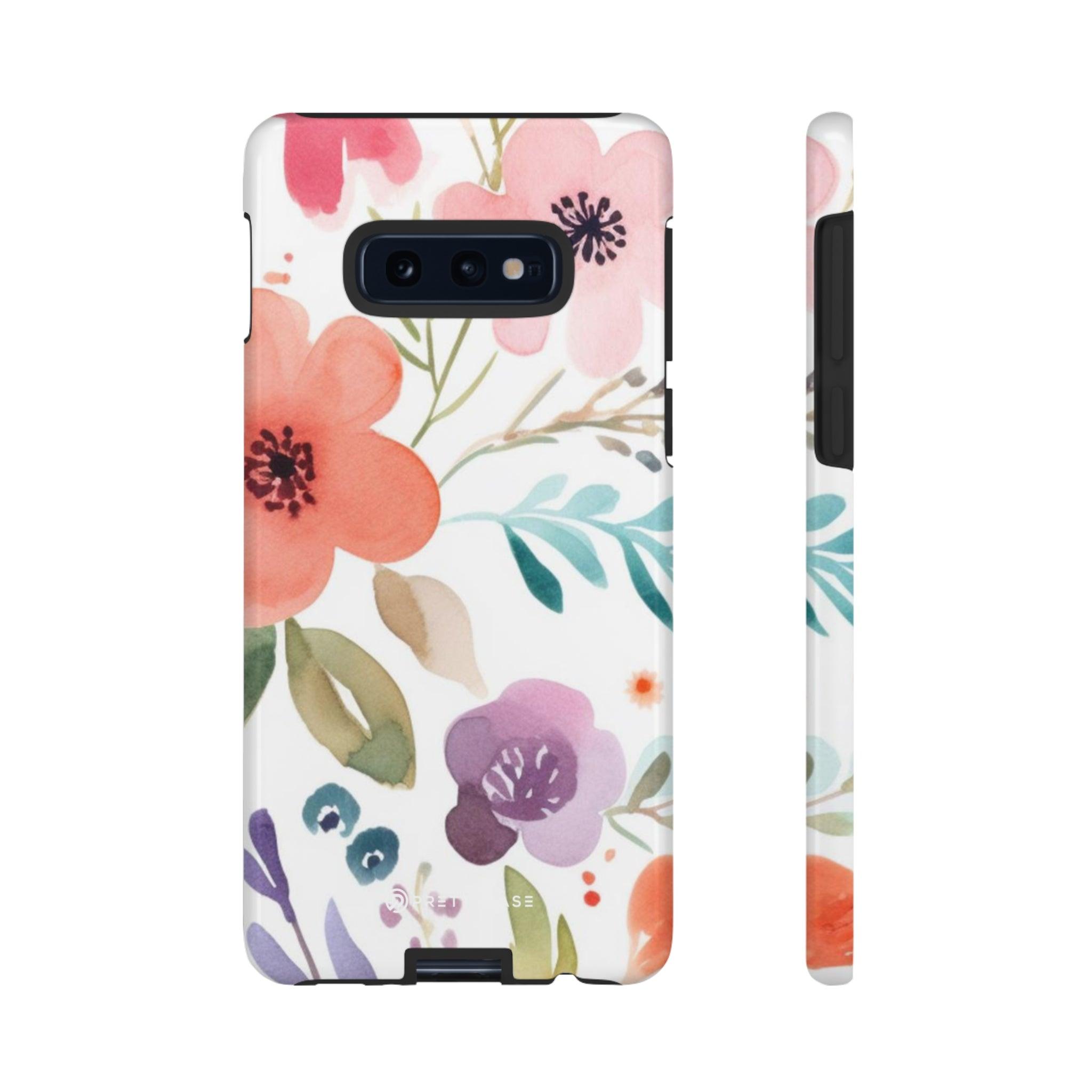 Pink Blue Flower Pattern - PrettyKase