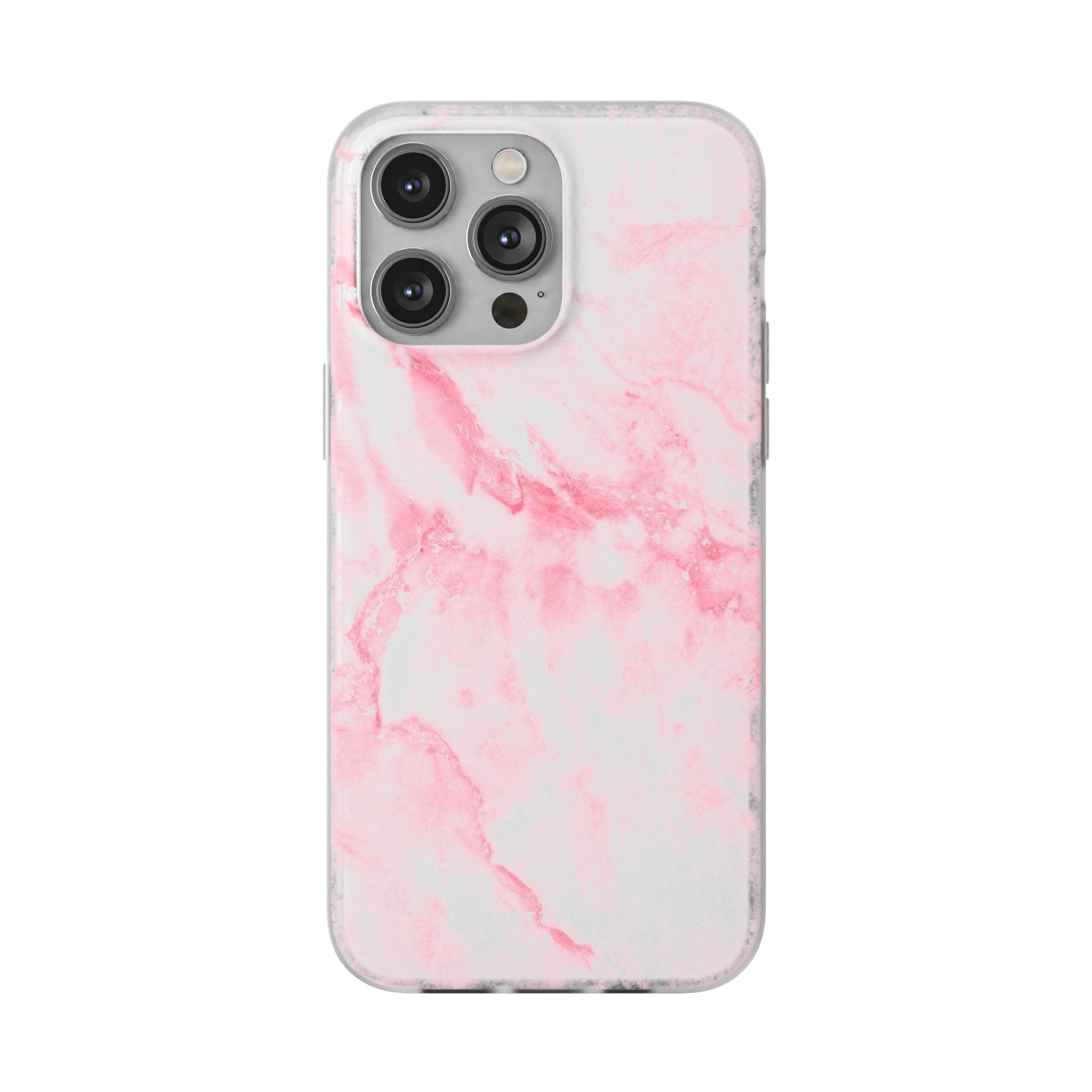 White Pink Marble Slim - PrettyKase