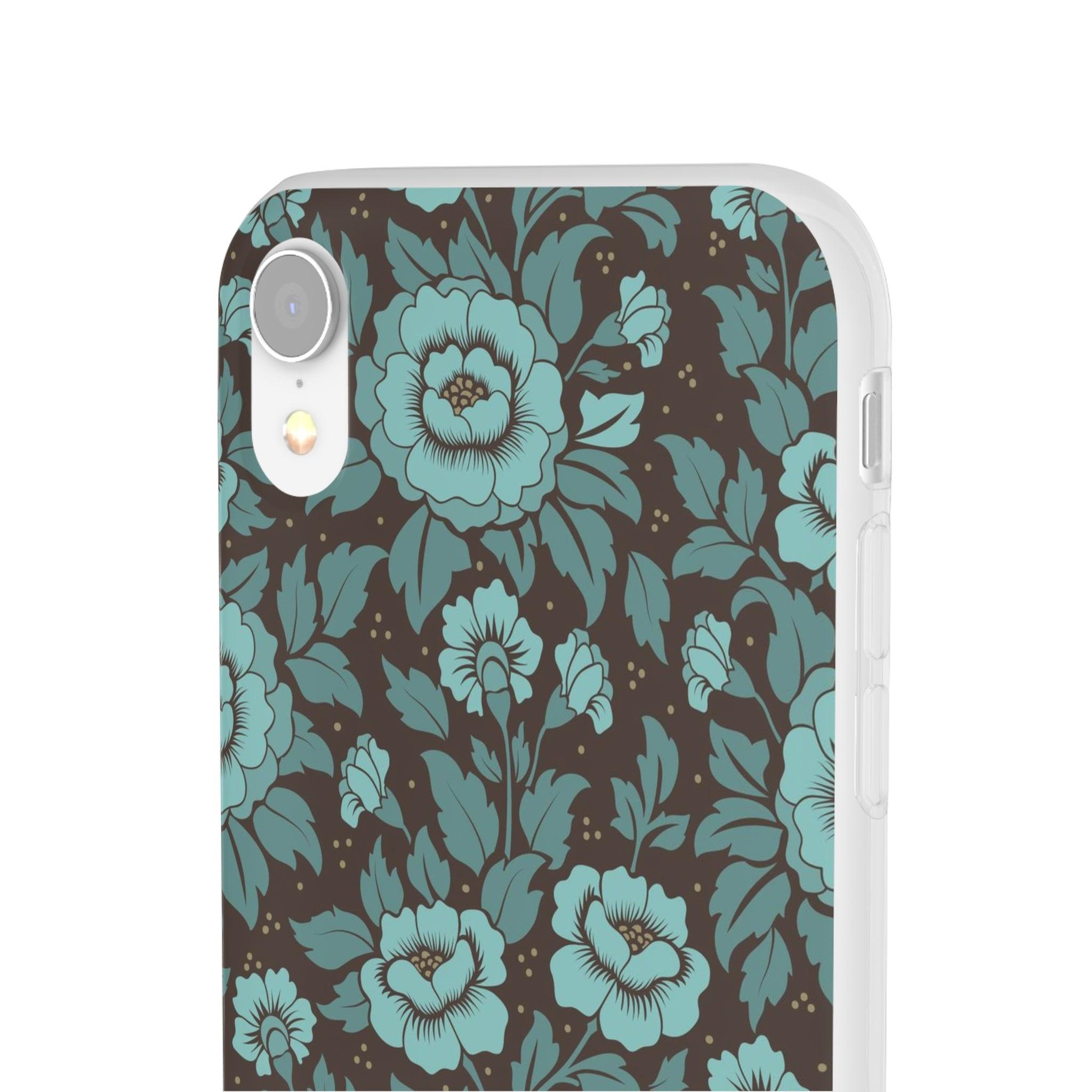 Turquoise floral Slim - PrettyKase