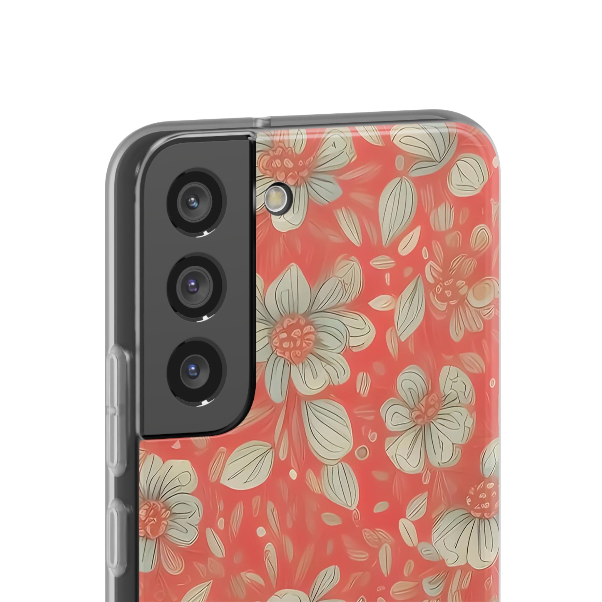 Red Orange Floral Slim