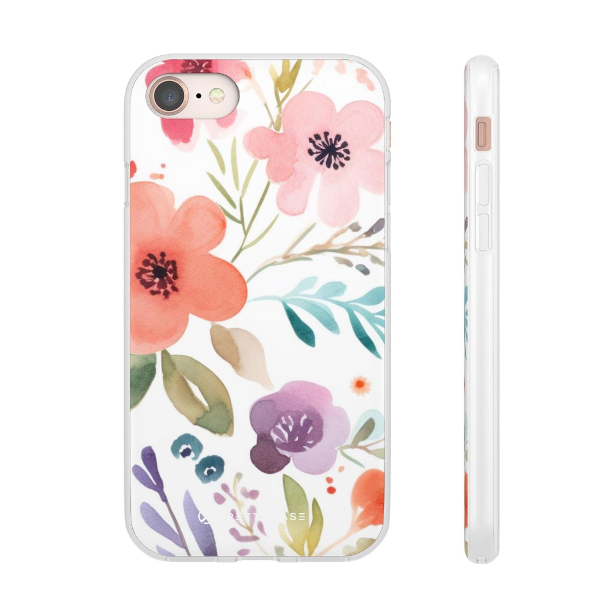 Pink Blue Flower Pattern Slim - PrettyKase