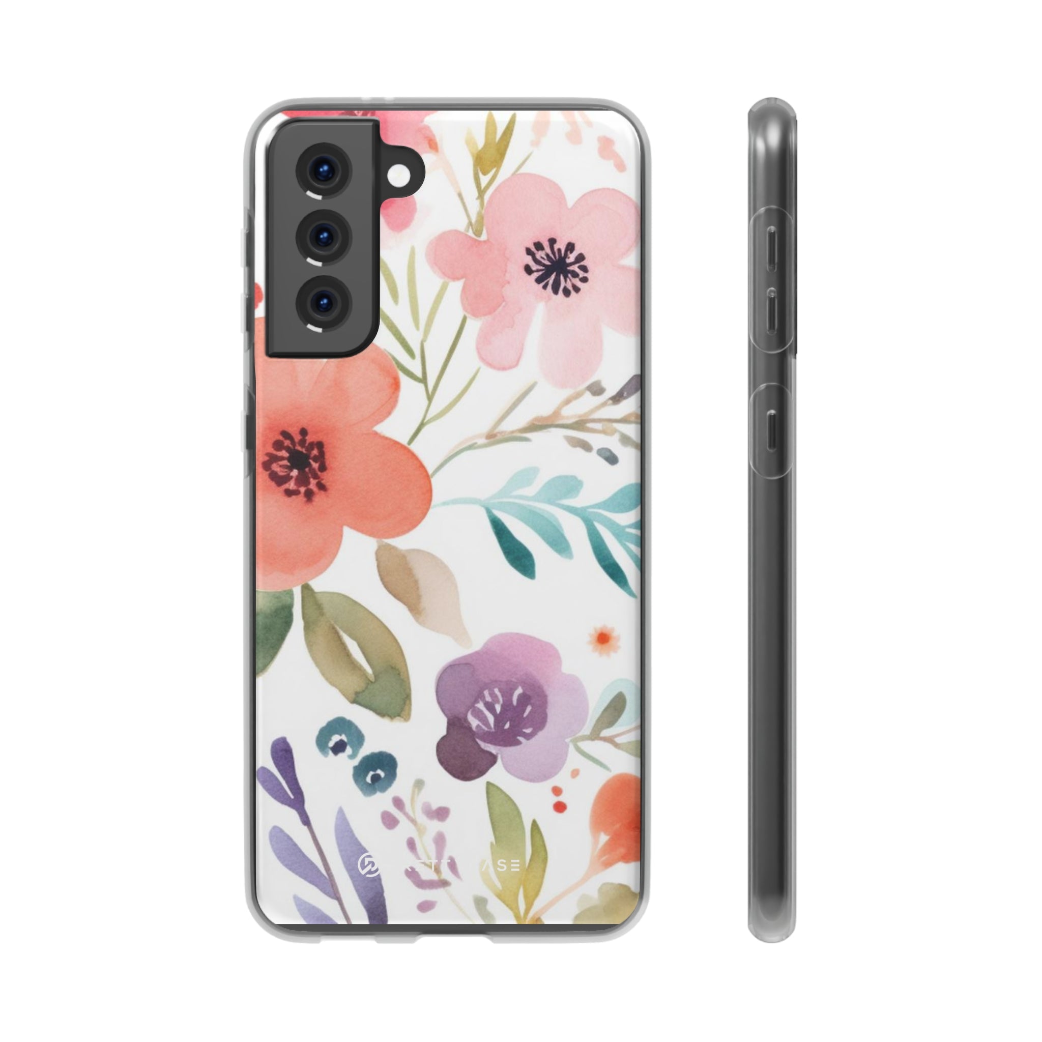 Pink Blue Flower Pattern Slim