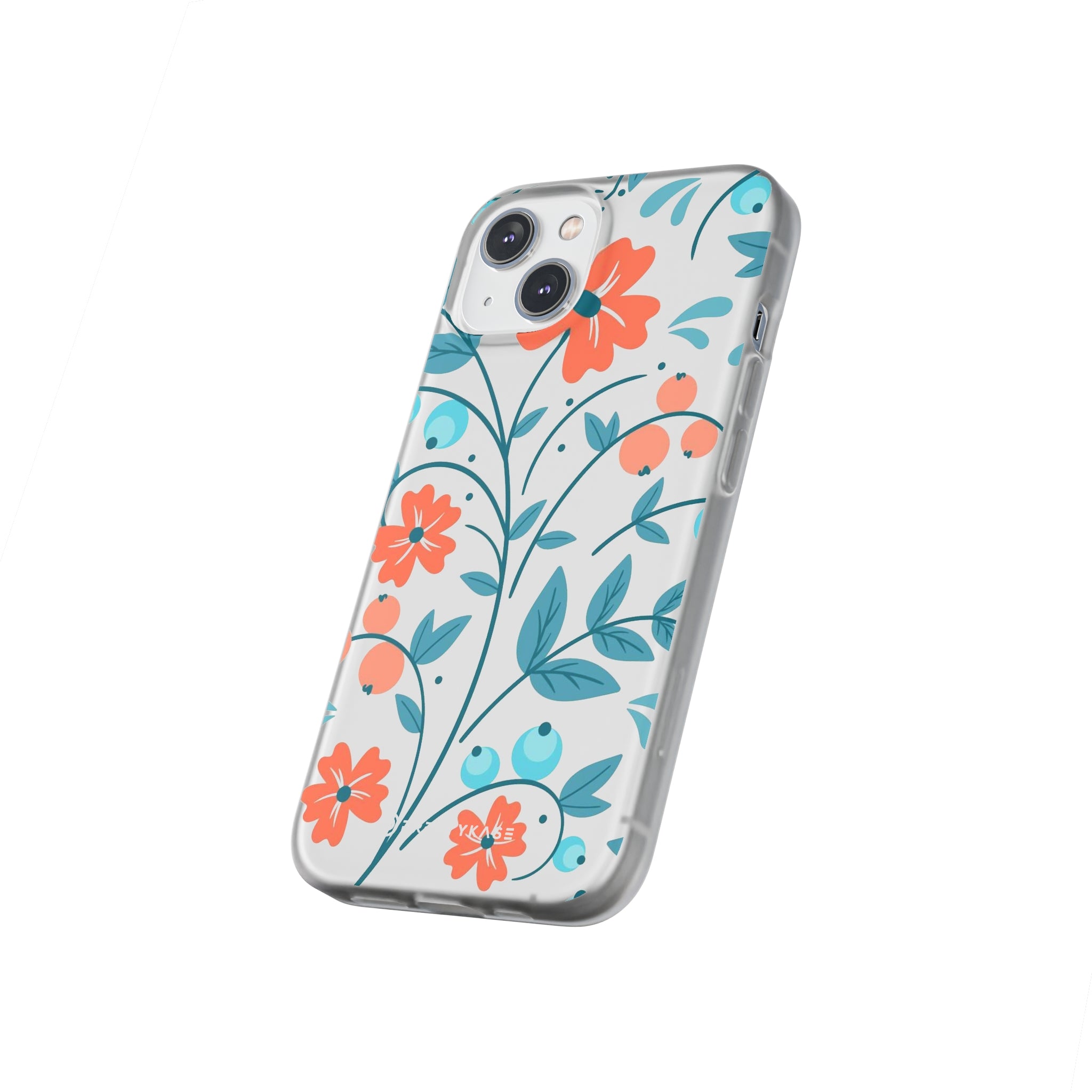 Light Peach Floral Slim