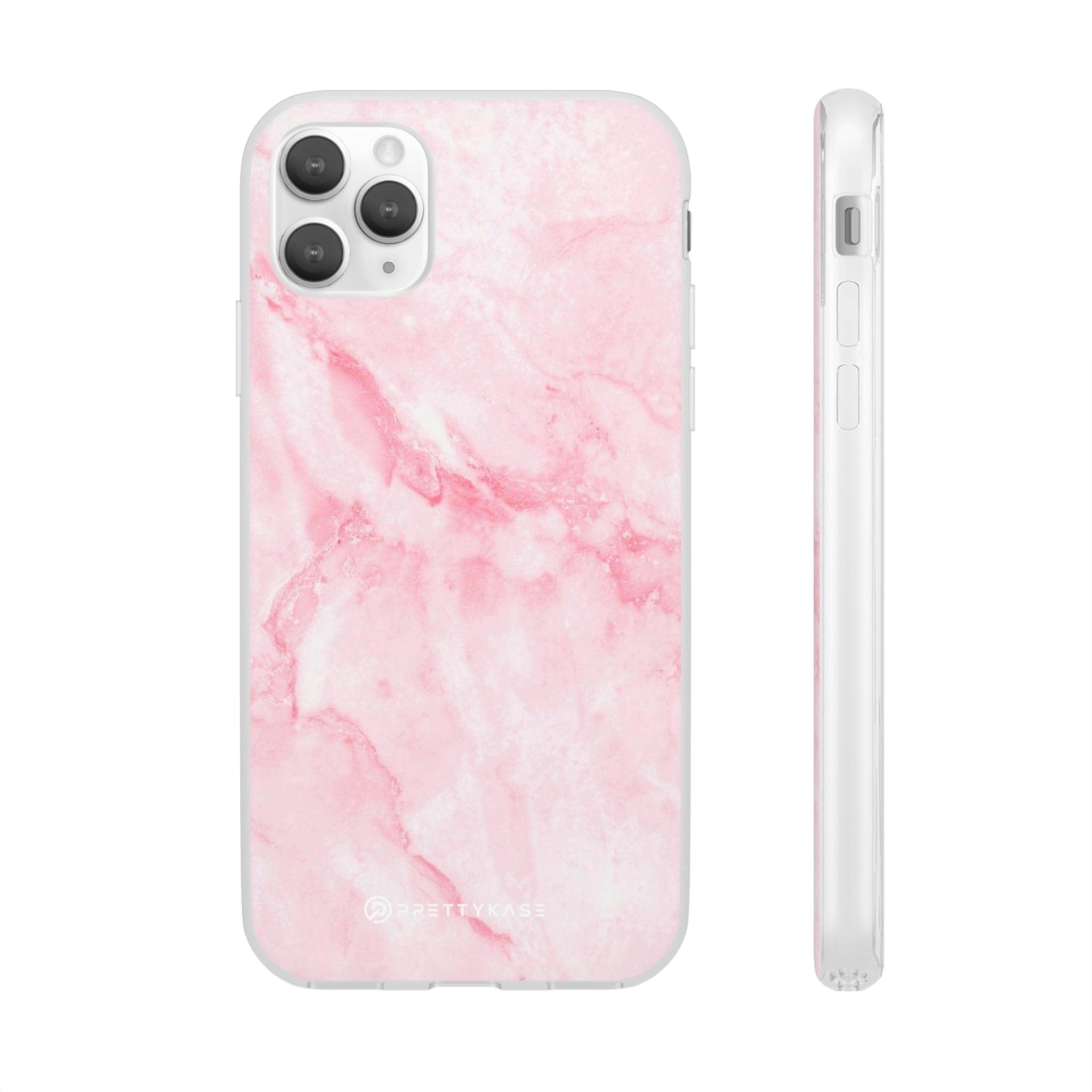 White Pink Marble Slim - PrettyKase