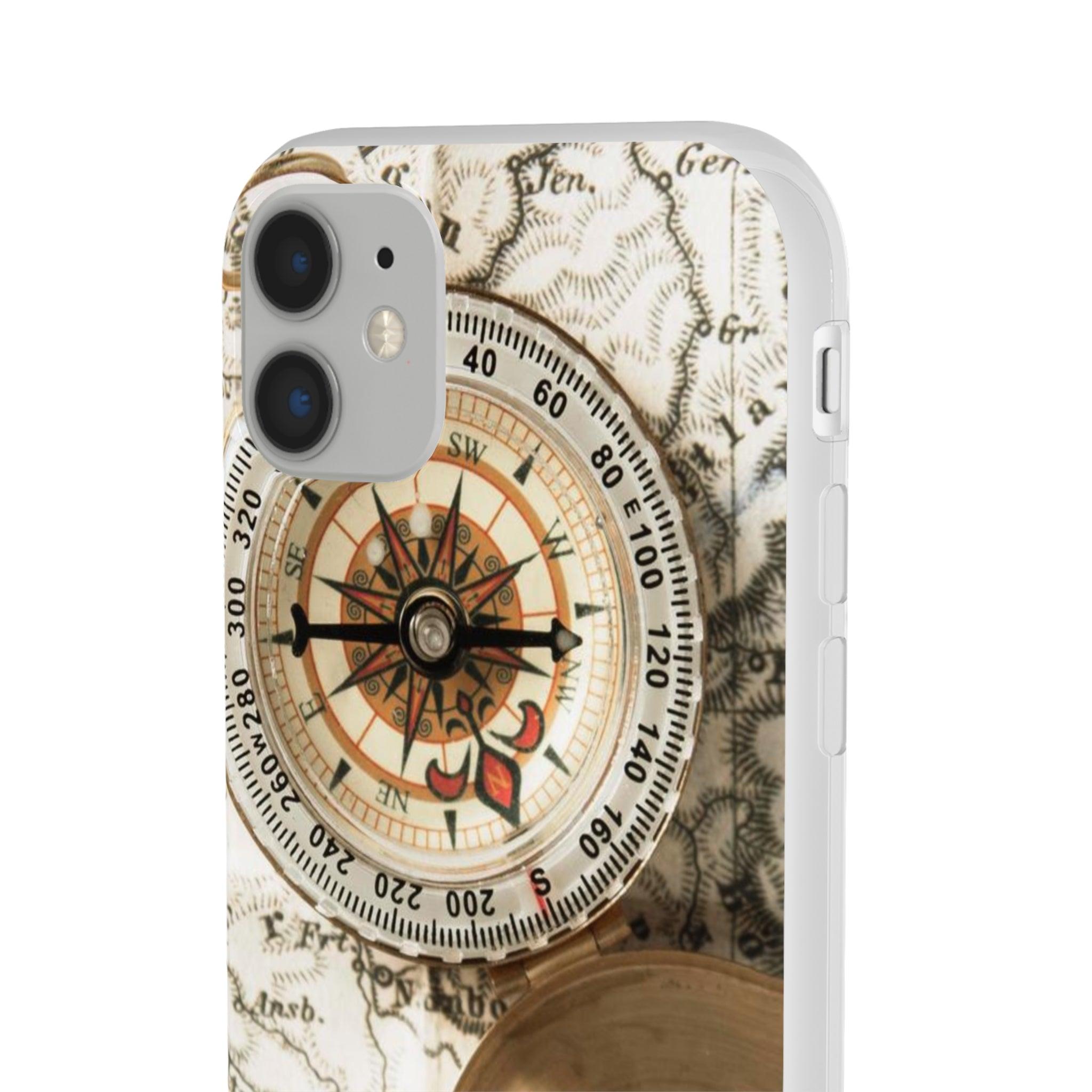 World Map and Compass Slim - PrettyKase