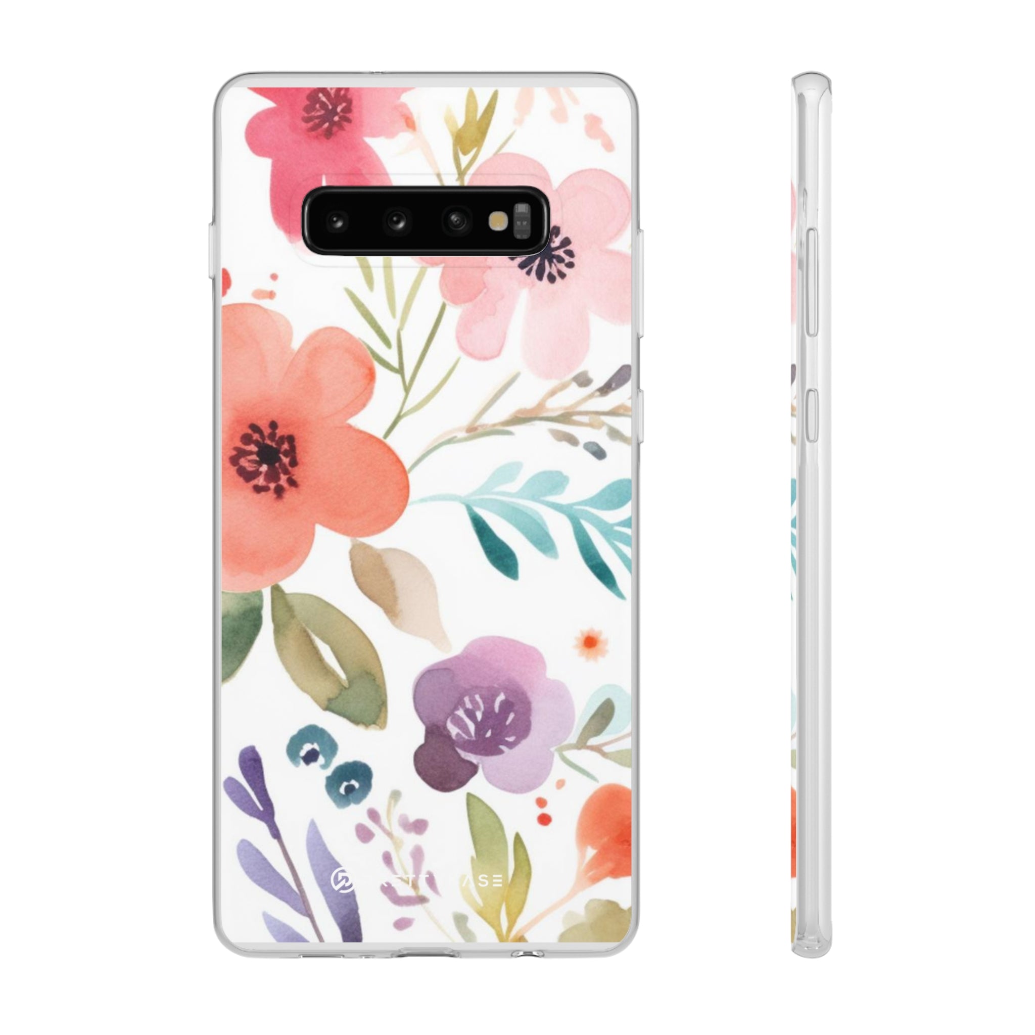 Pink Blue Flower Pattern Slim