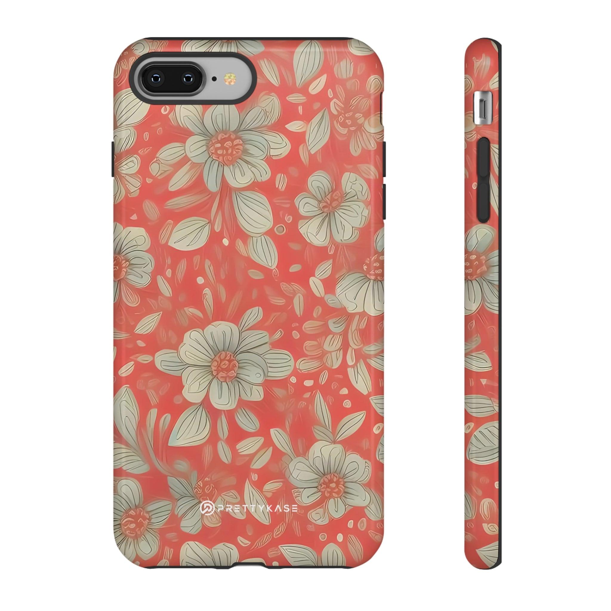 Red Orange Floral - PrettyKase