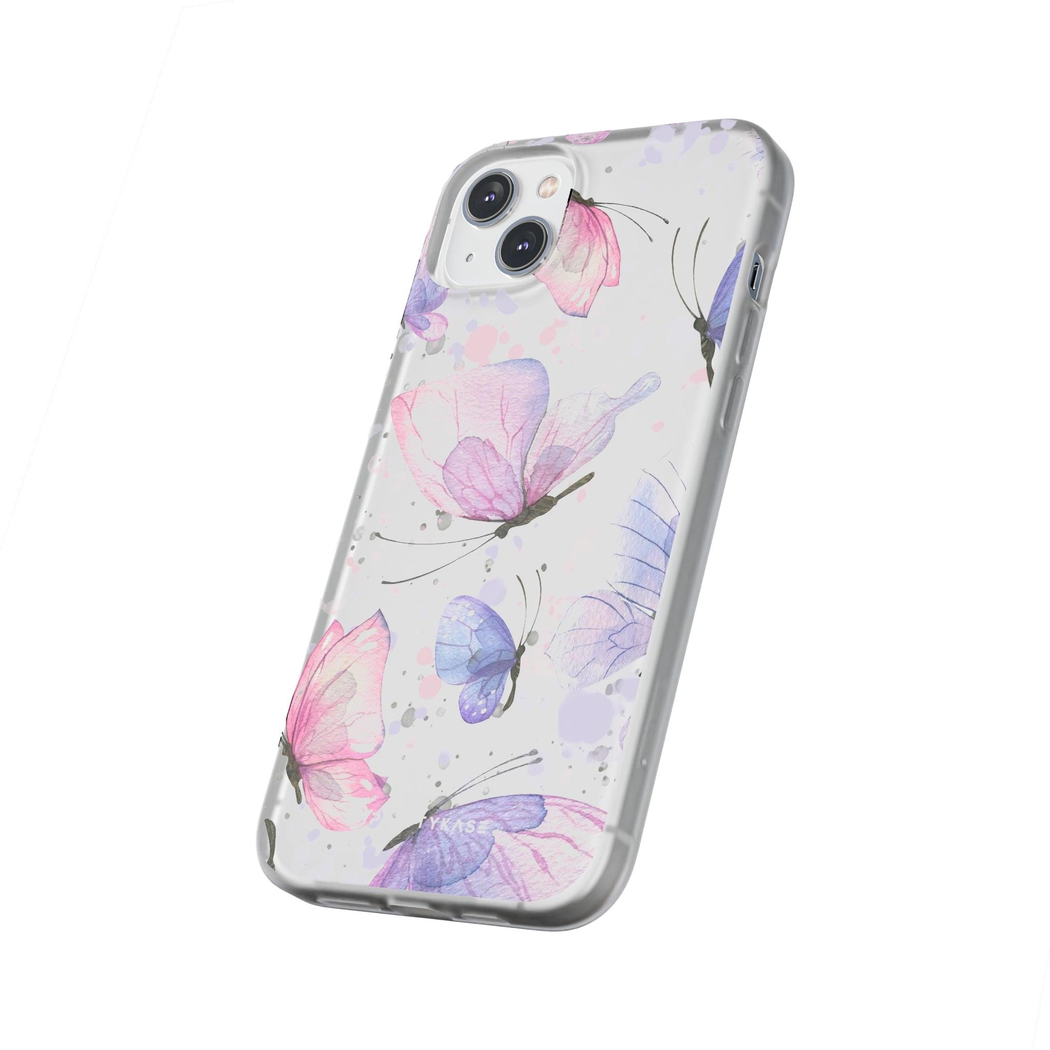 Pink Lilac Butterflies Slim - PrettyKase