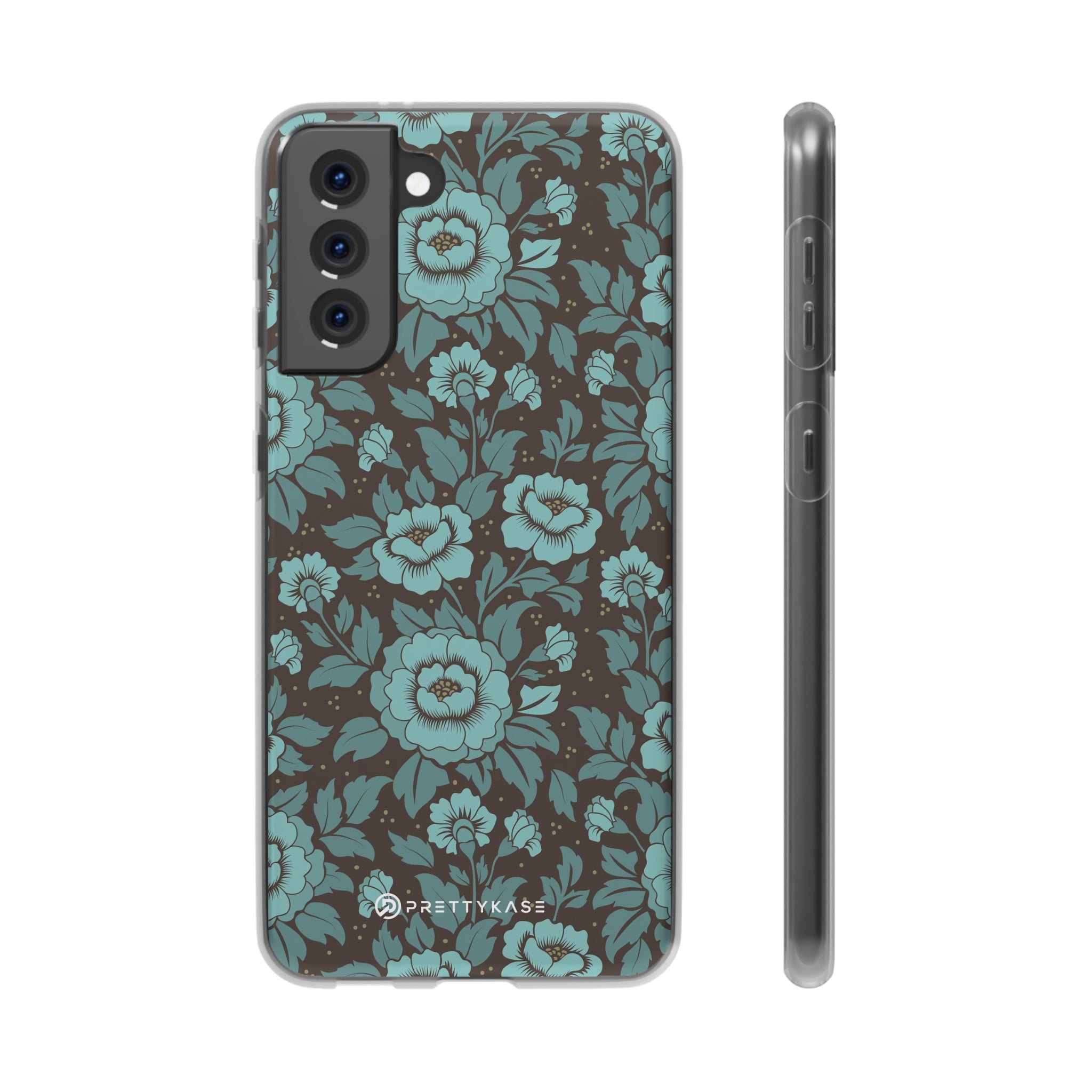 Slim floral turquoise