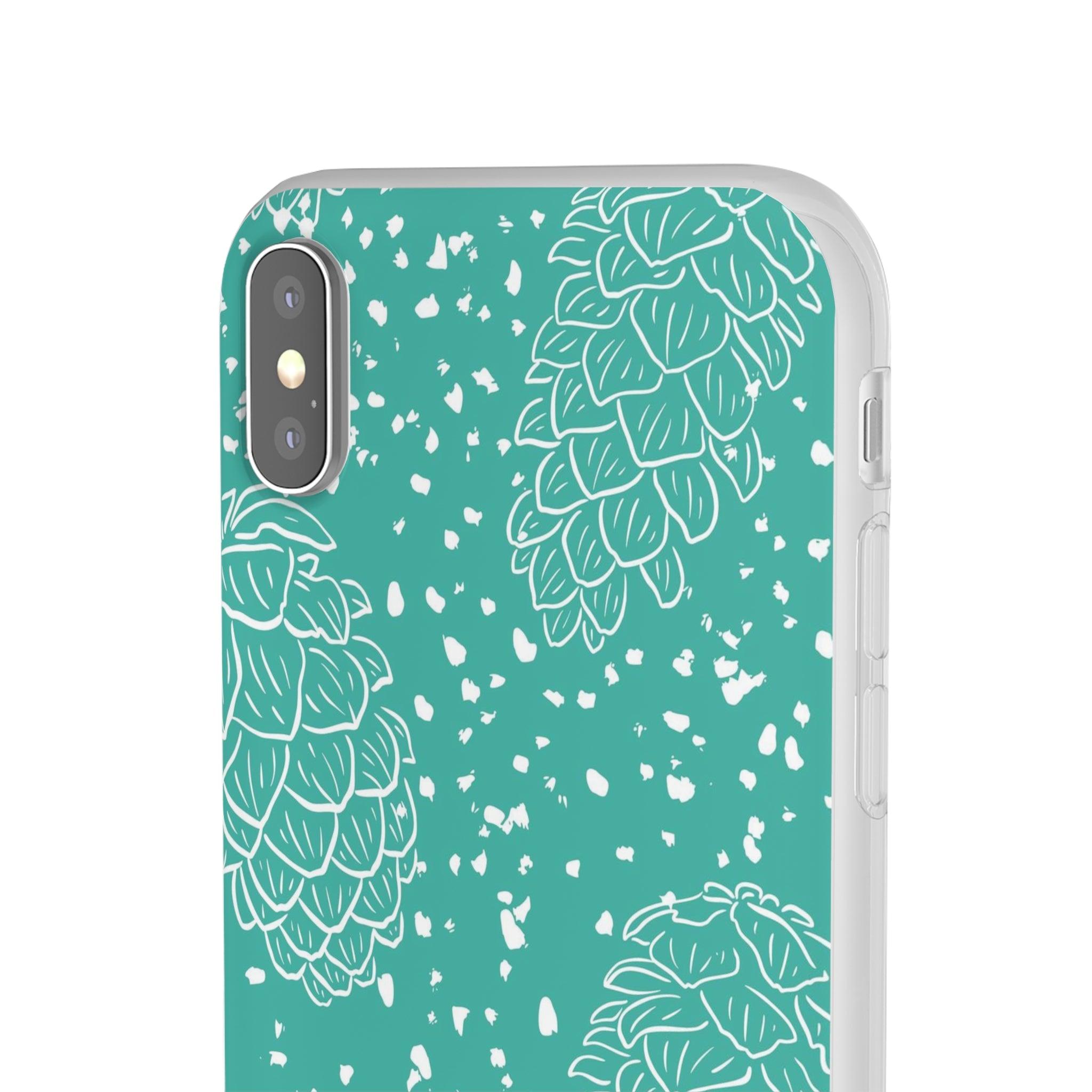 Teal Pinecones Slim - PrettyKase