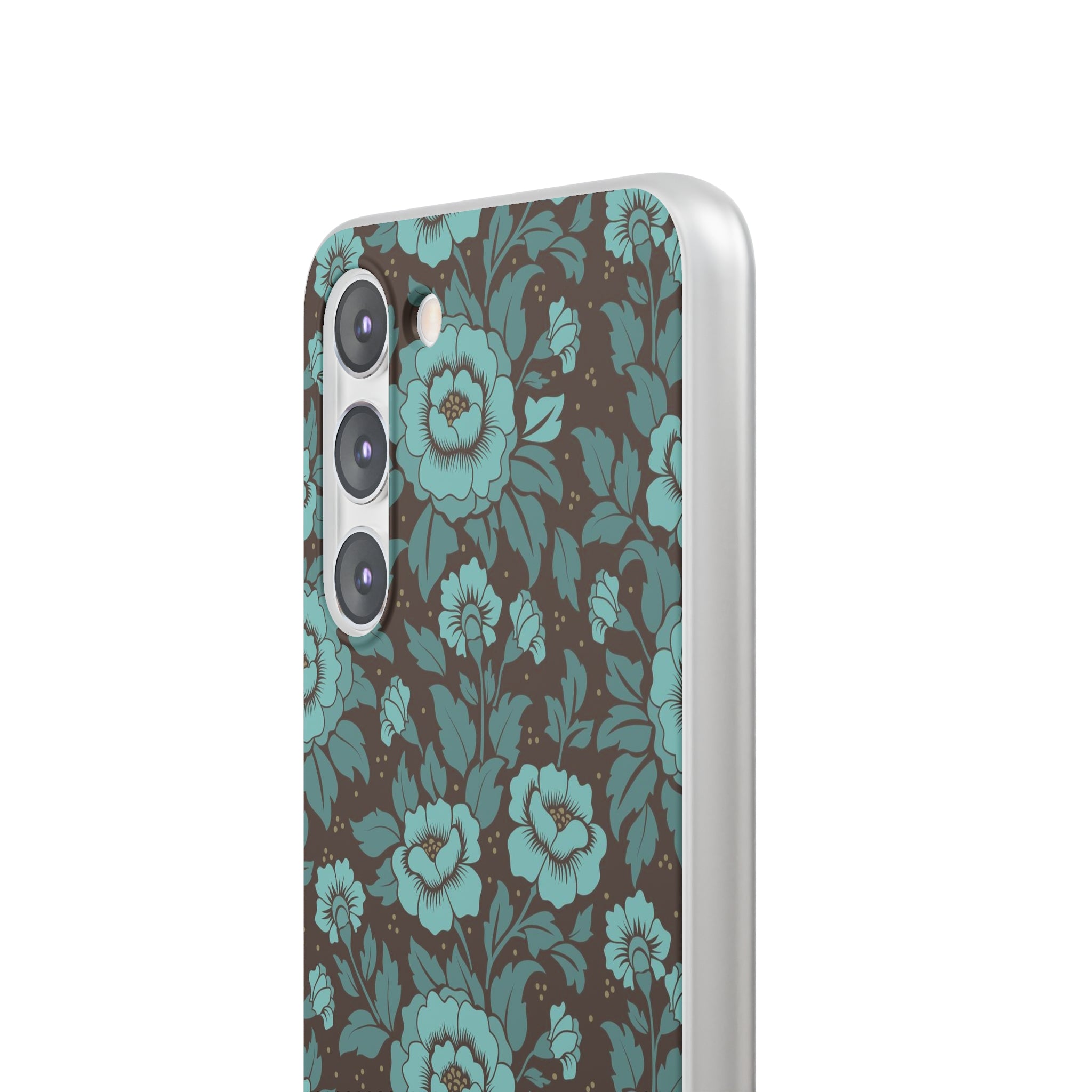 Slim floral turquoise