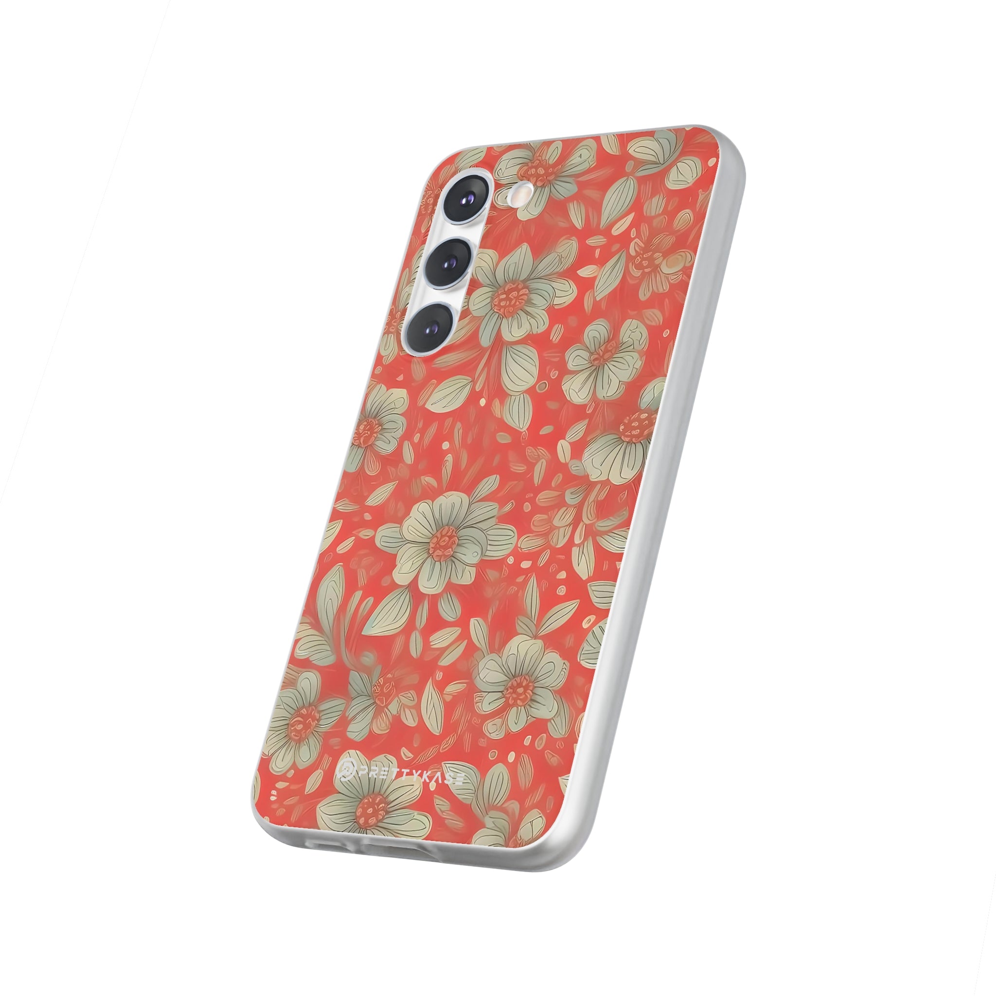 Slim Floral Rouge Orange