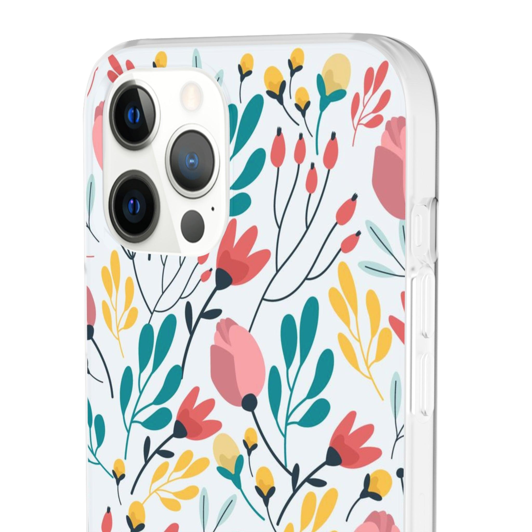 White Colorfull Flower Slim - PrettyKase