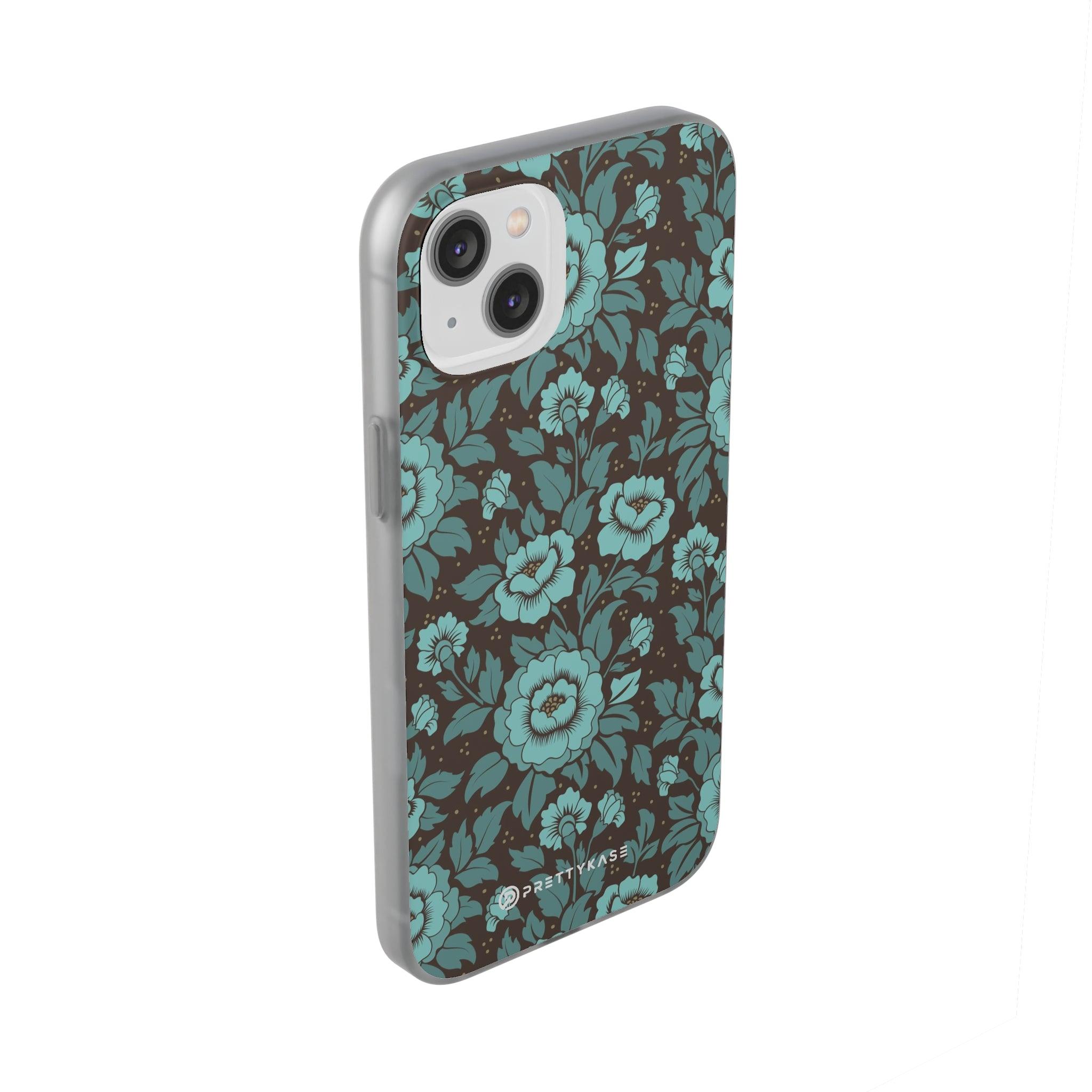 Turquoise floral Slim - PrettyKase