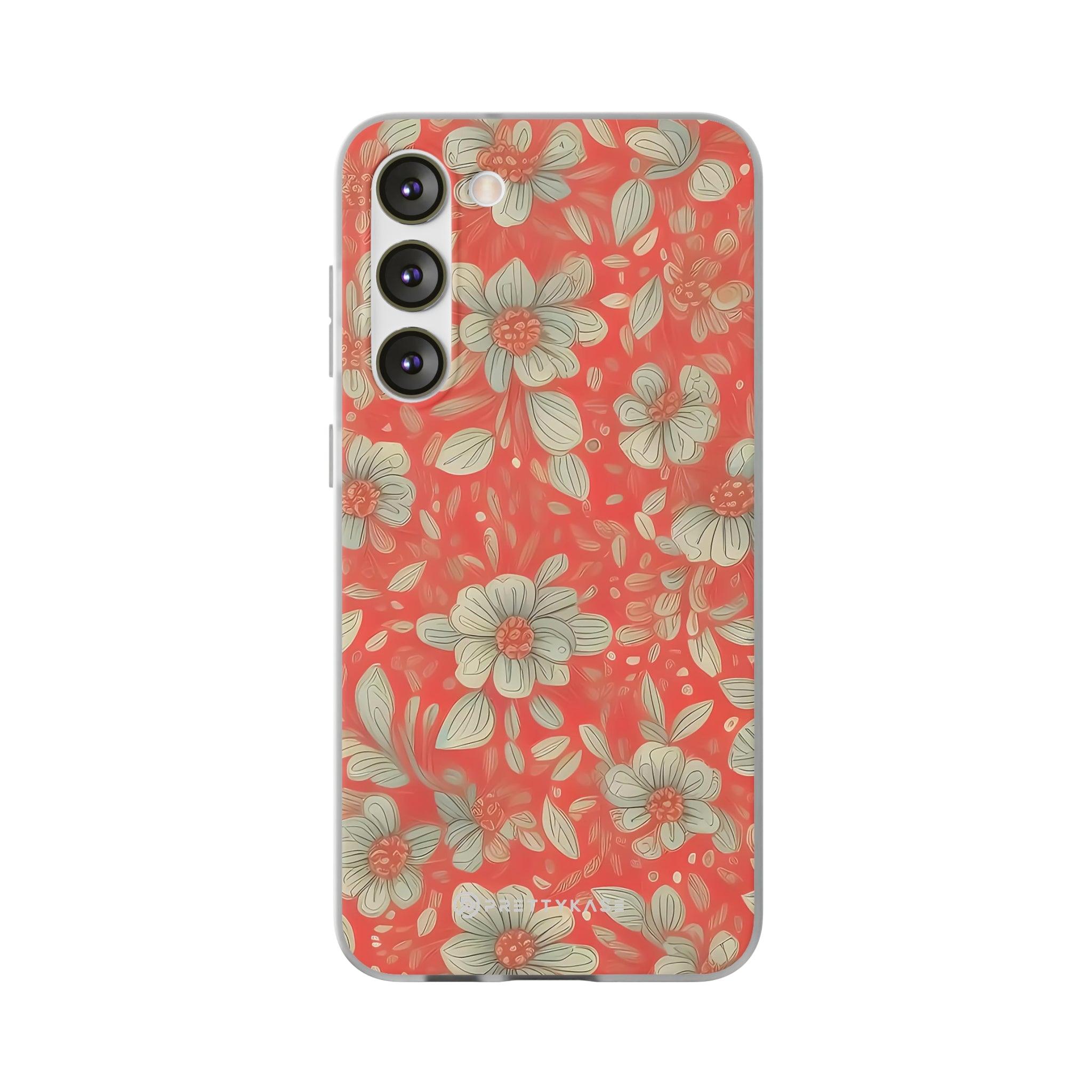 Red Orange Floral Slim - PrettyKase