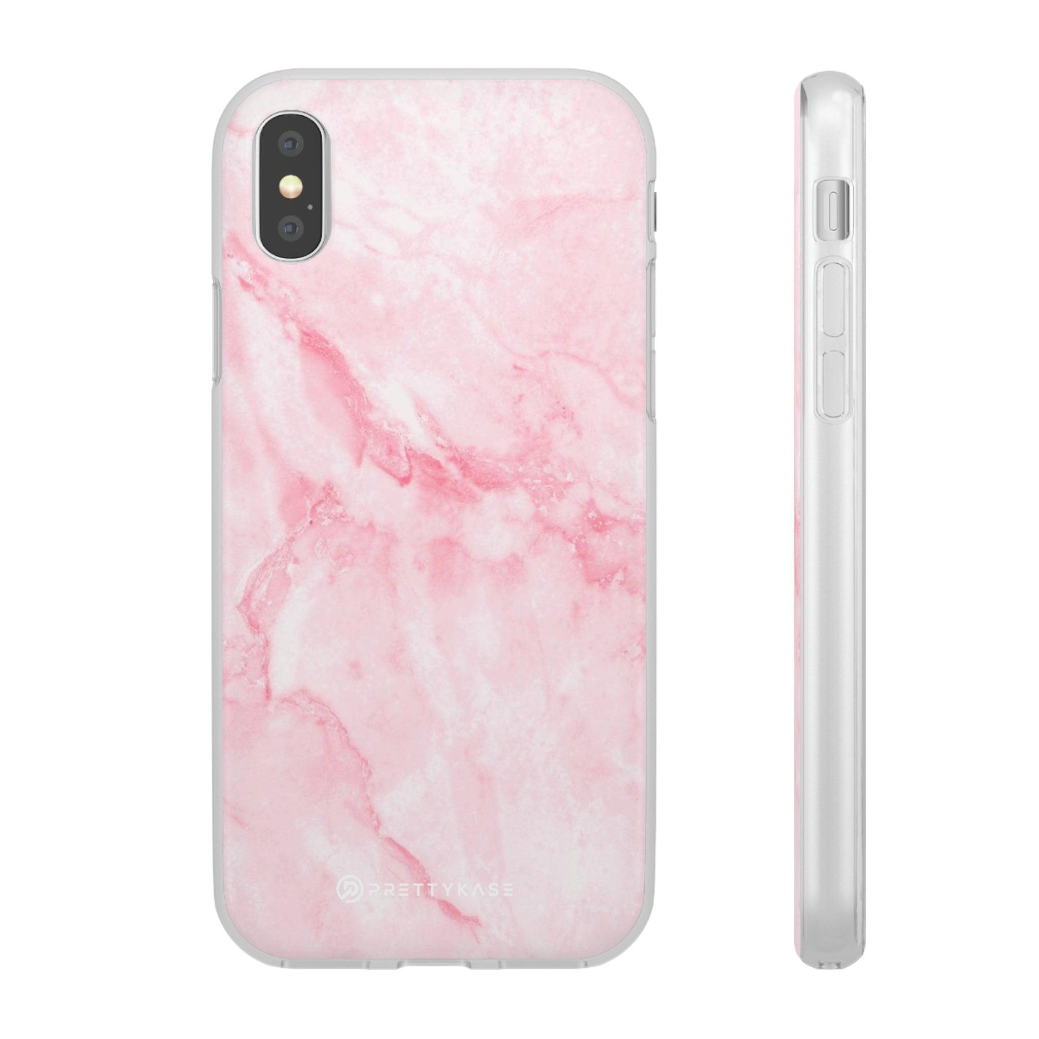 White Pink Marble Slim - PrettyKase