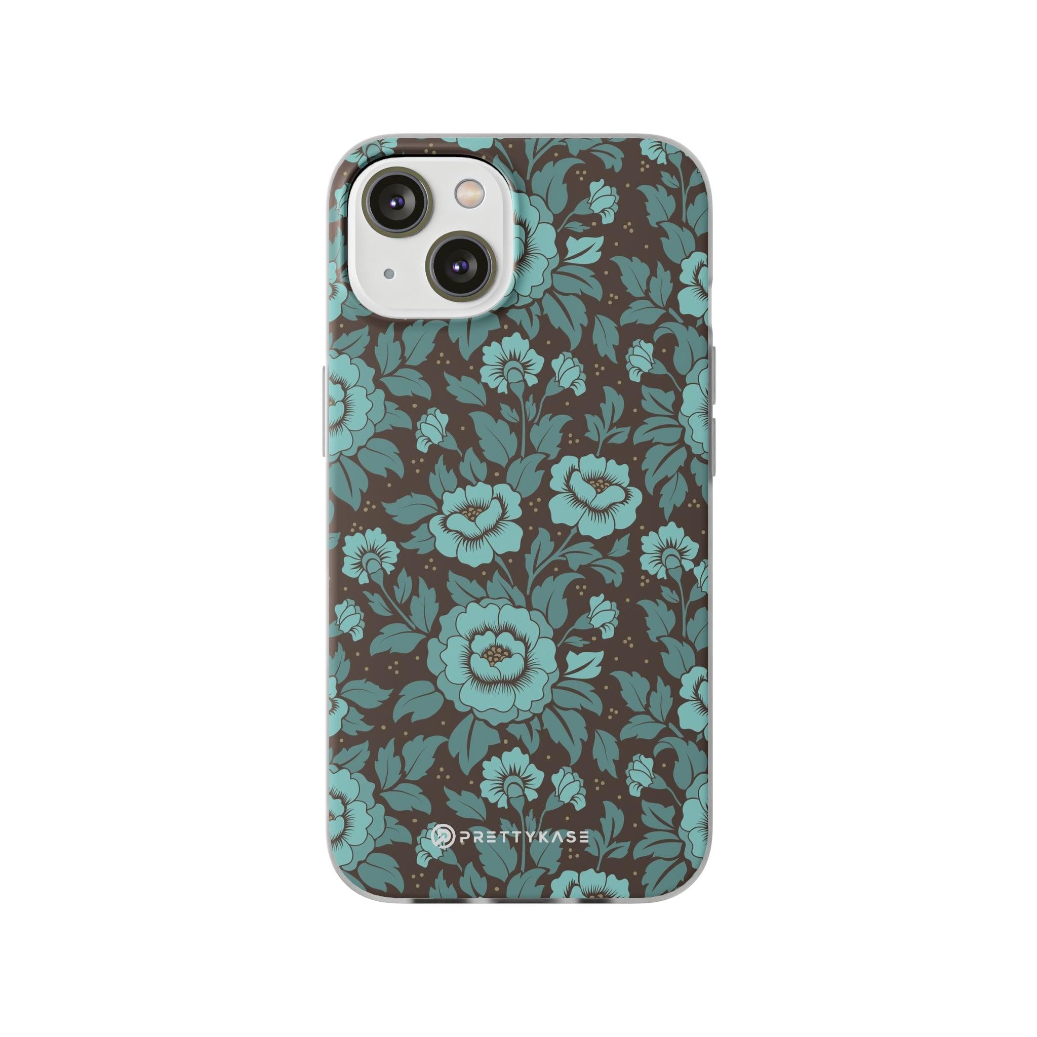 Turquoise floral Slim - PrettyKase