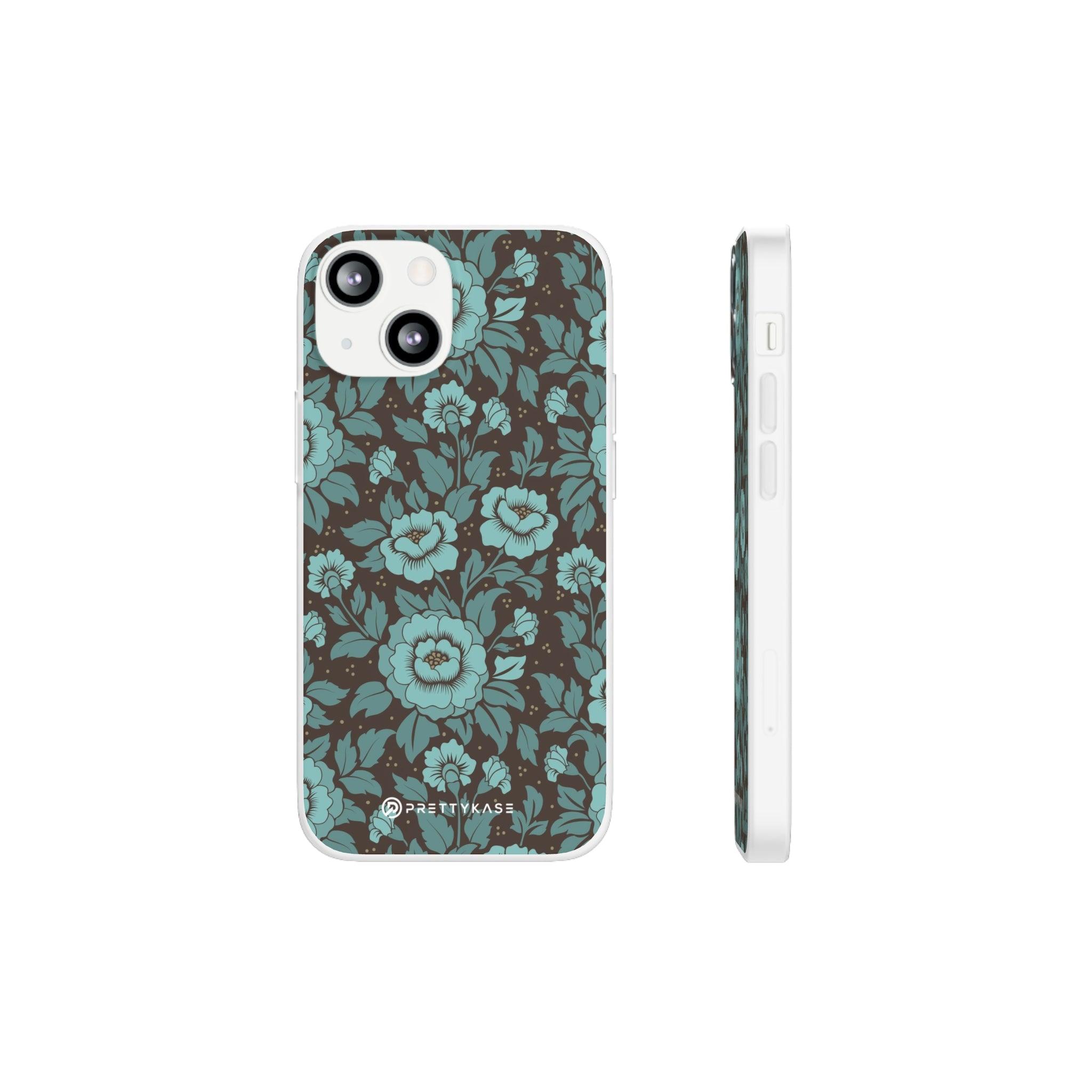 Turquoise floral Slim - PrettyKase