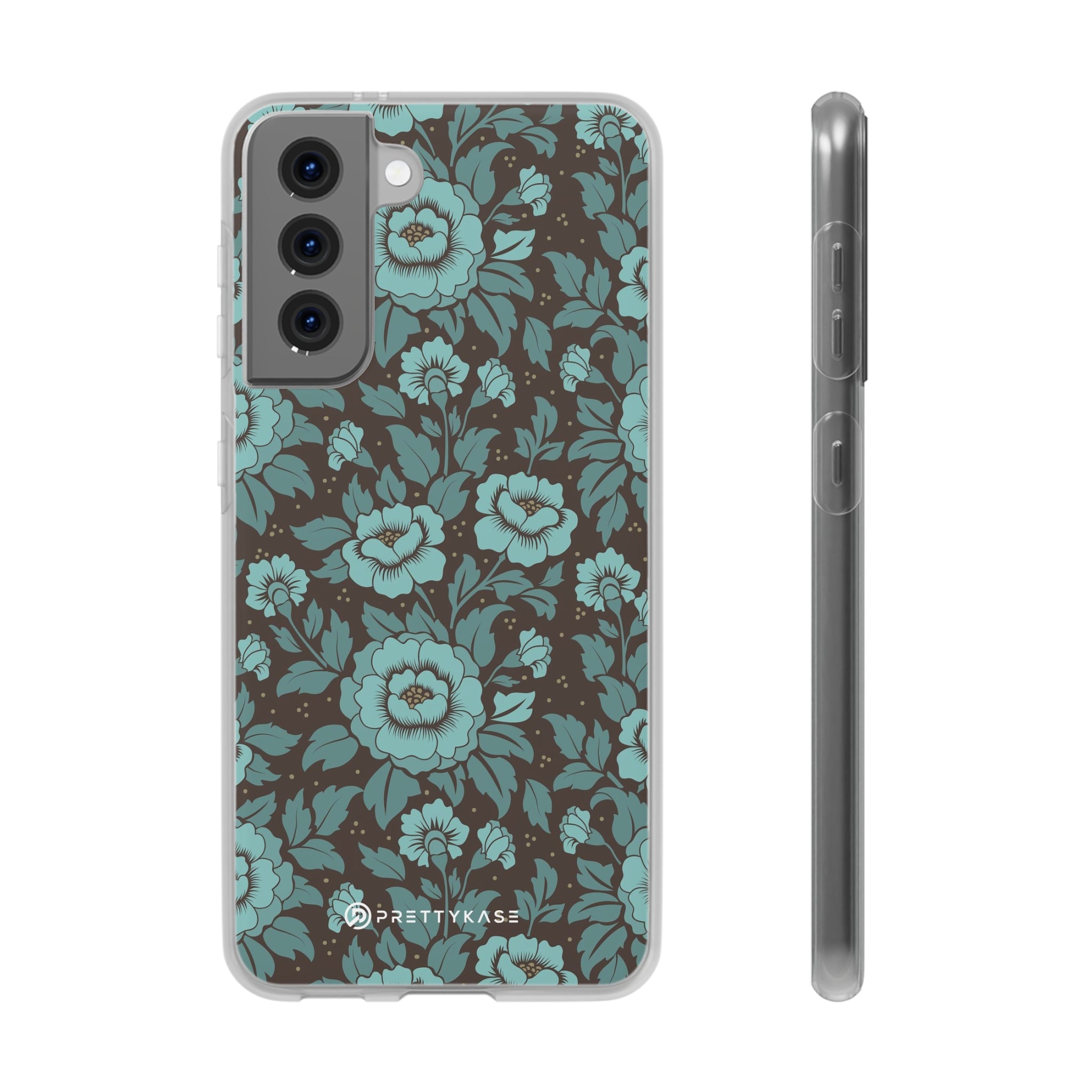 Slim floral turquoise