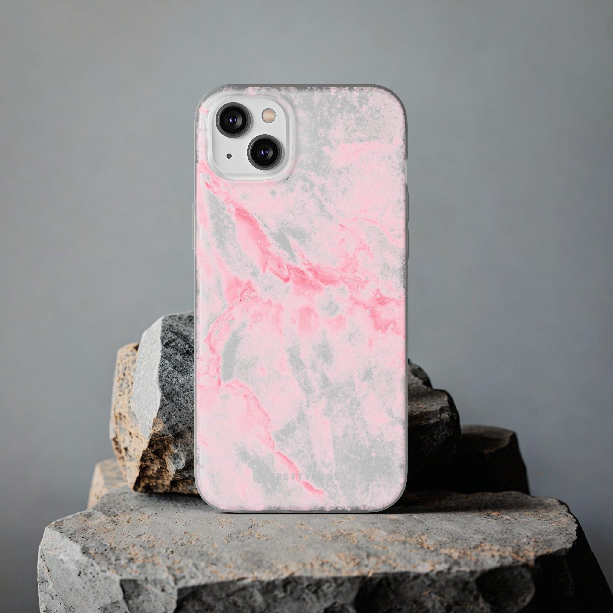 White Pink Marble Slim - PrettyKase