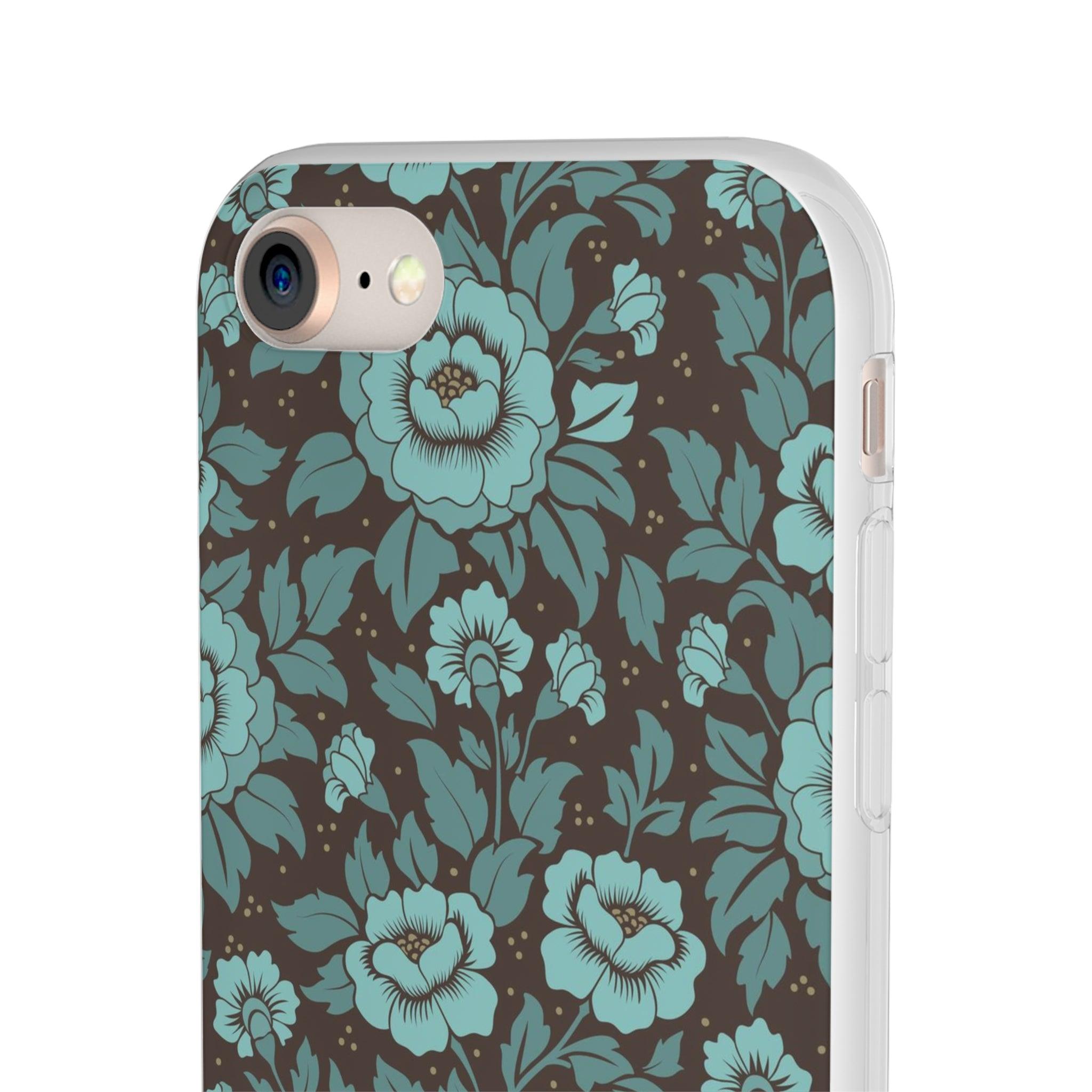 Turquoise floral Slim - PrettyKase