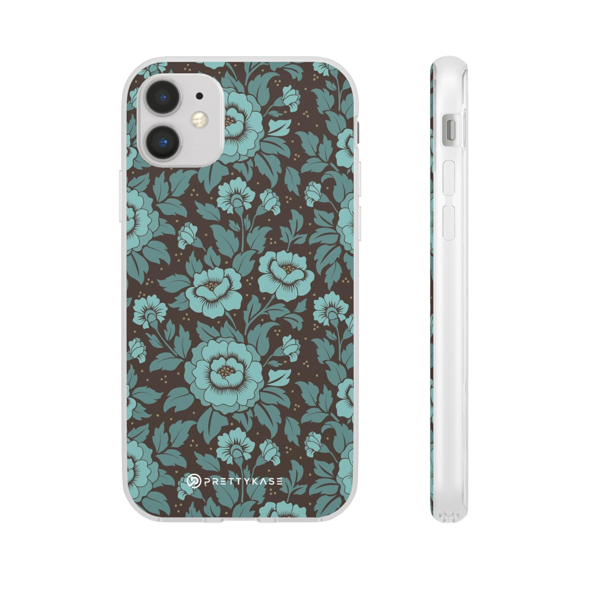 Turquoise floral Slim - PrettyKase