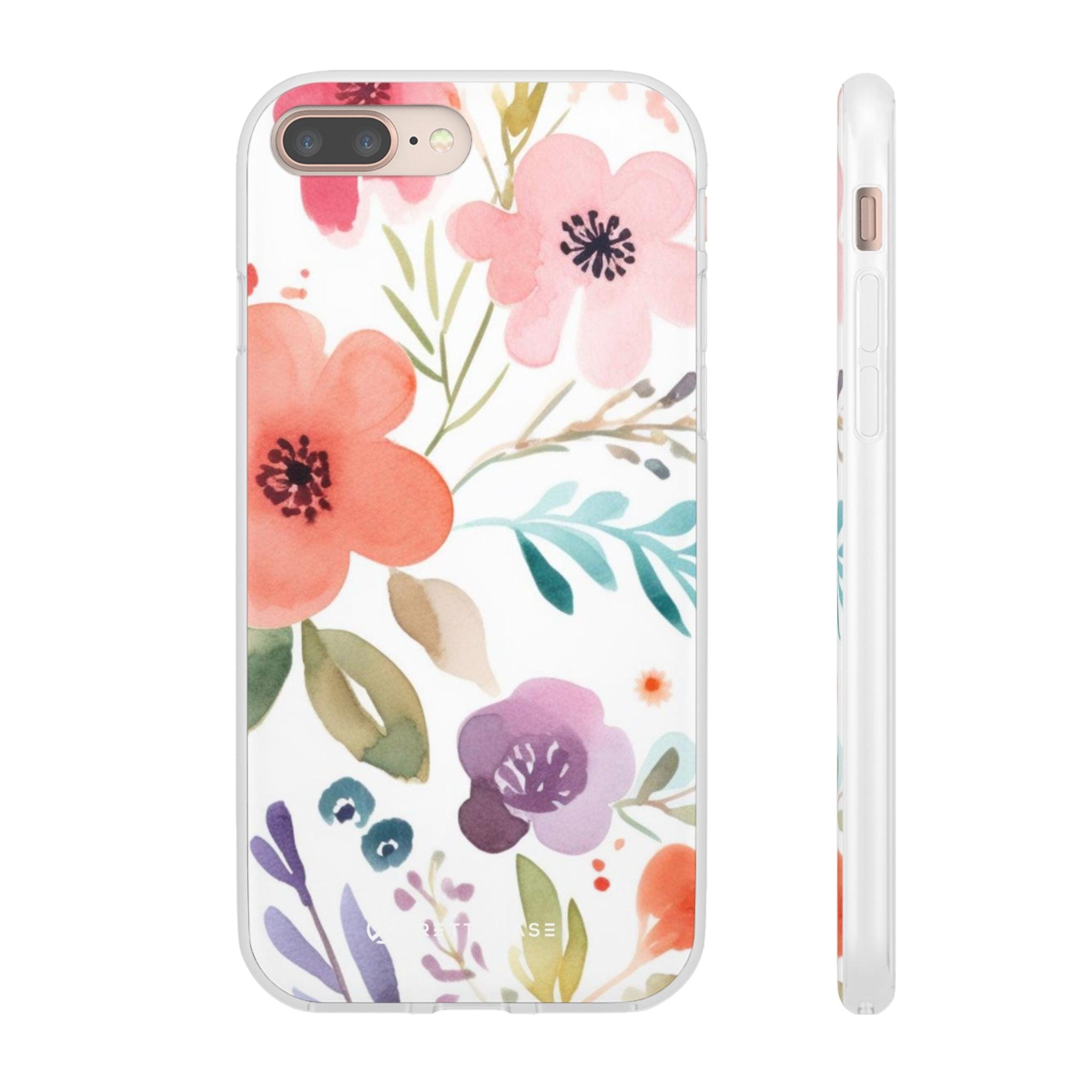 Pink Blue Flower Pattern Slim - PrettyKase