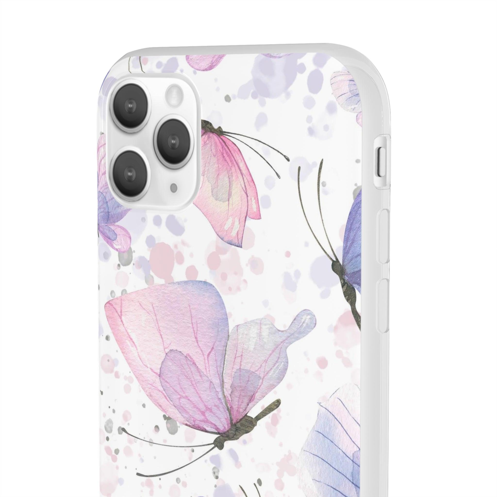 Pink Lilac Butterflies Slim - PrettyKase