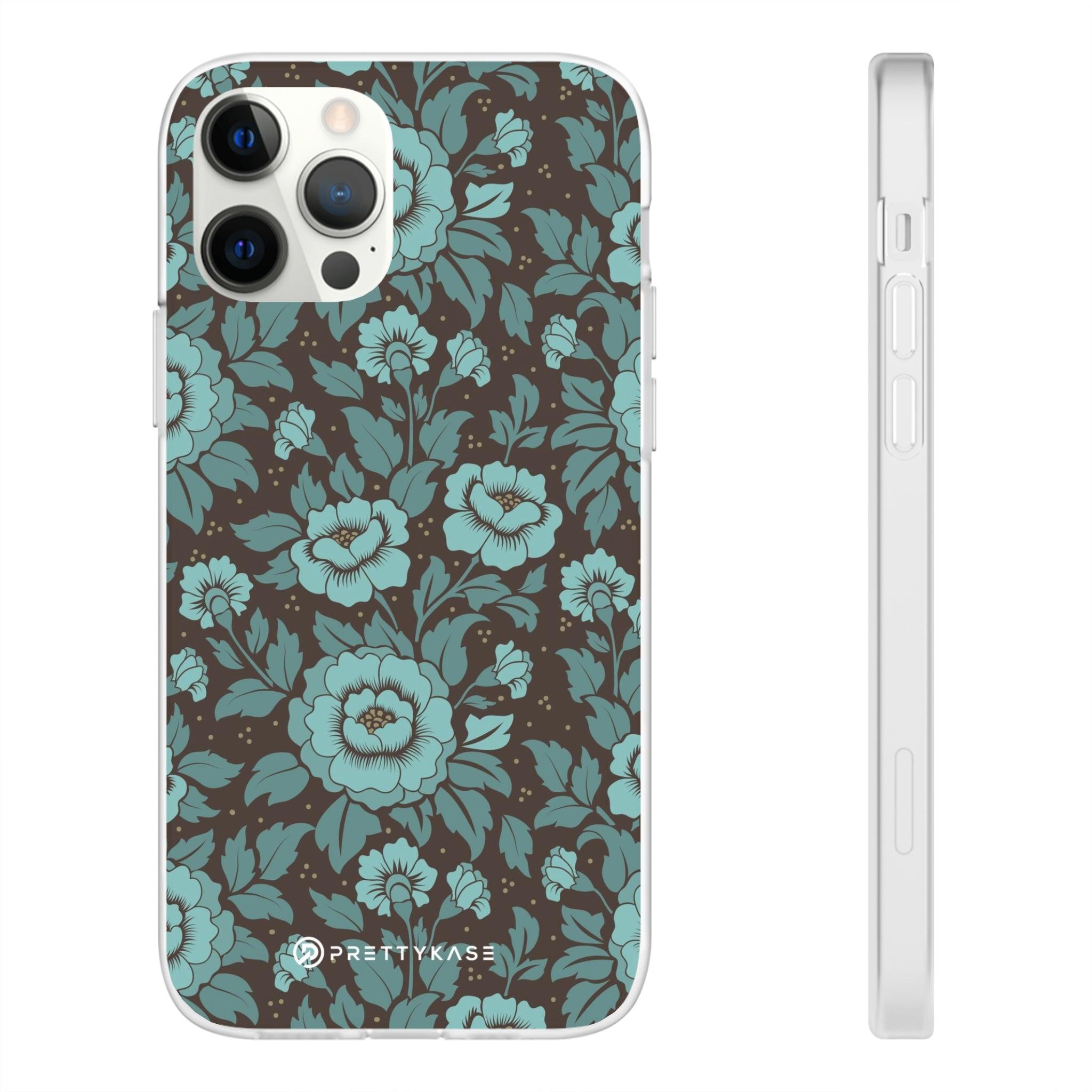 Turquoise floral Slim - PrettyKase