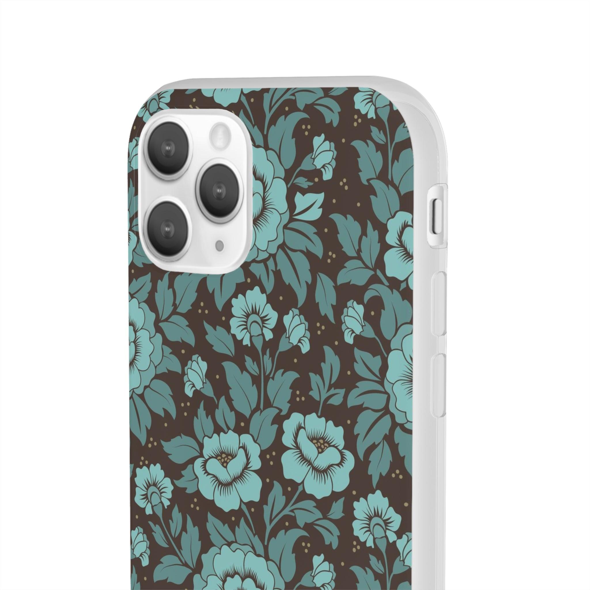 Turquoise floral Slim - PrettyKase