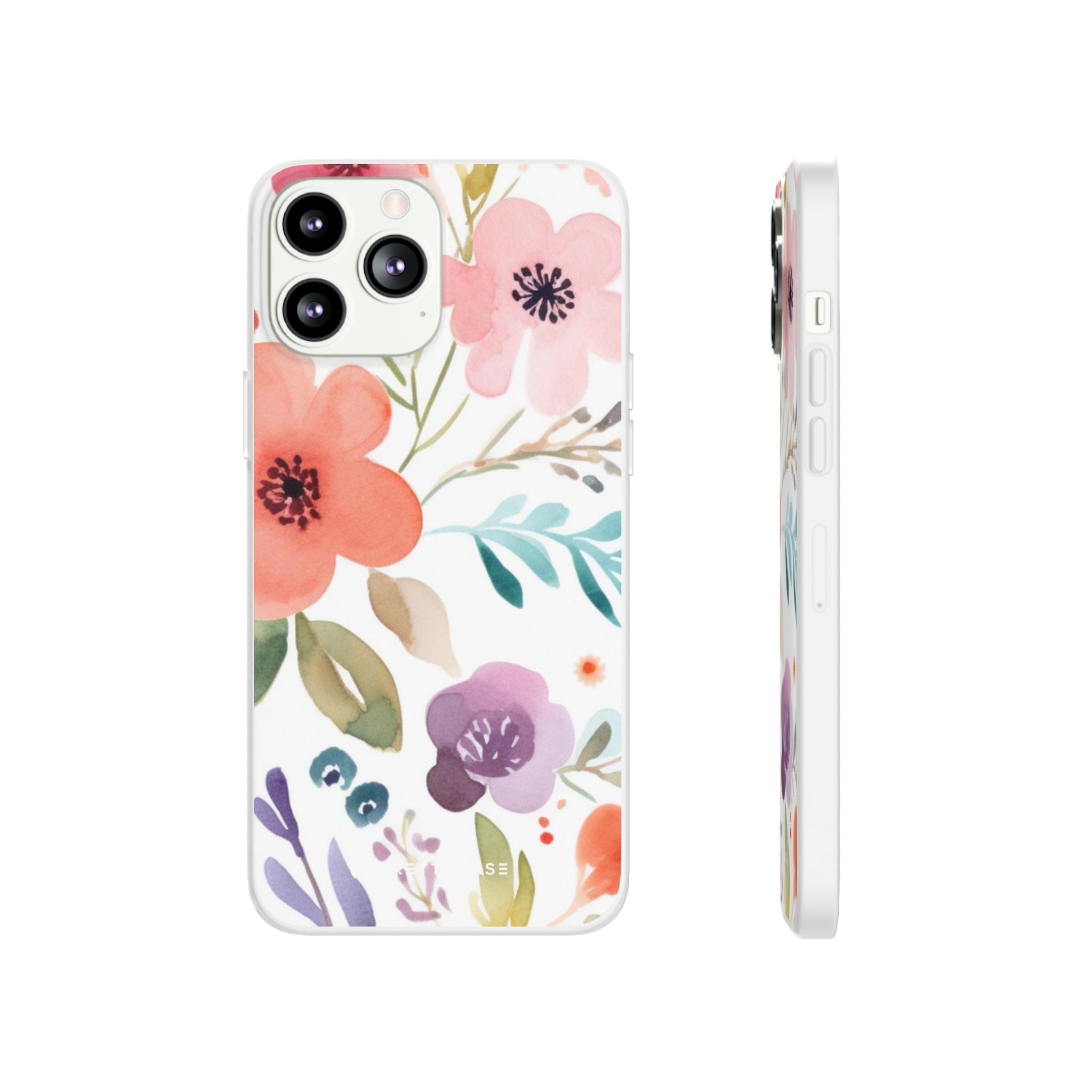 Pink Blue Flower Pattern Slim