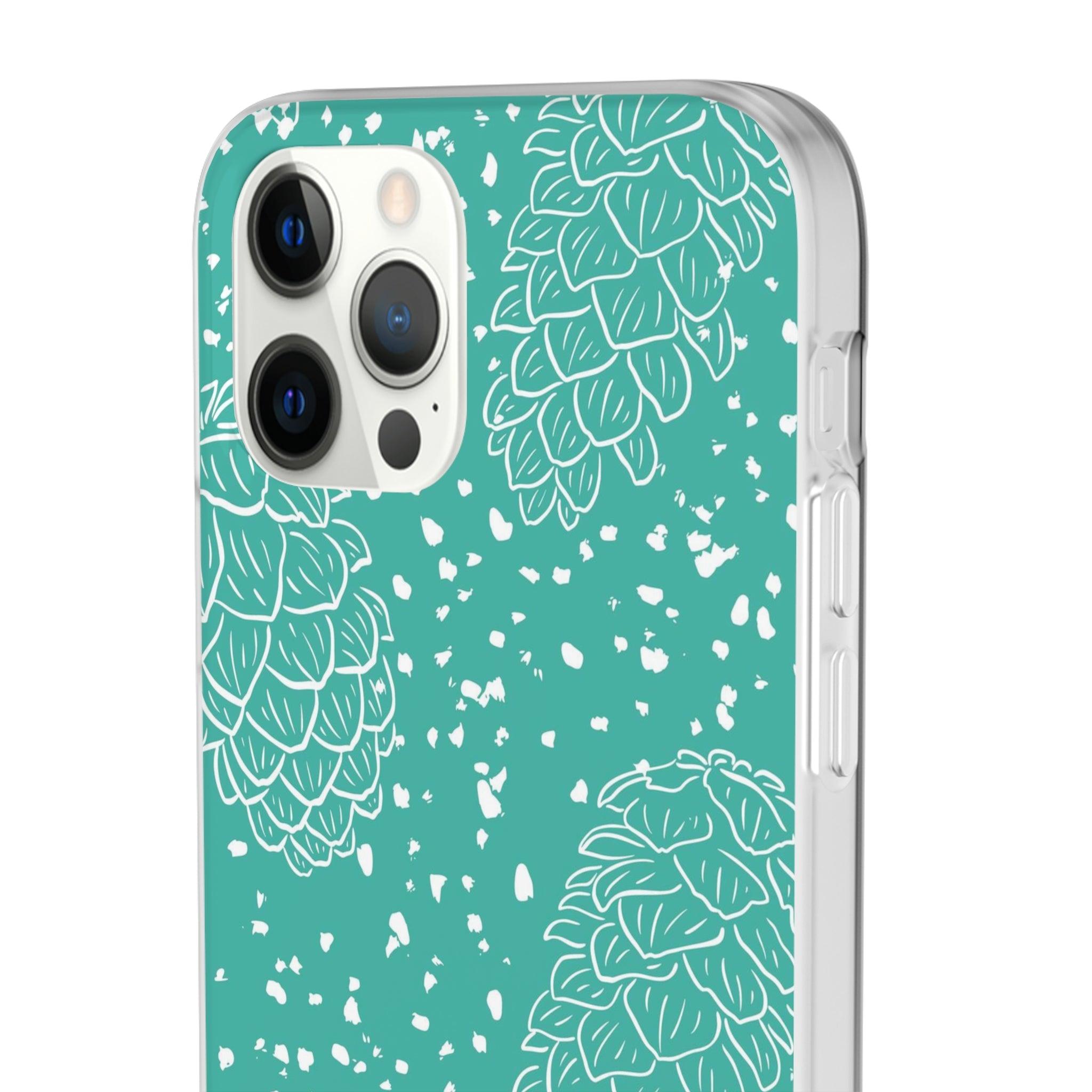 Teal Pinecones Slim - PrettyKase