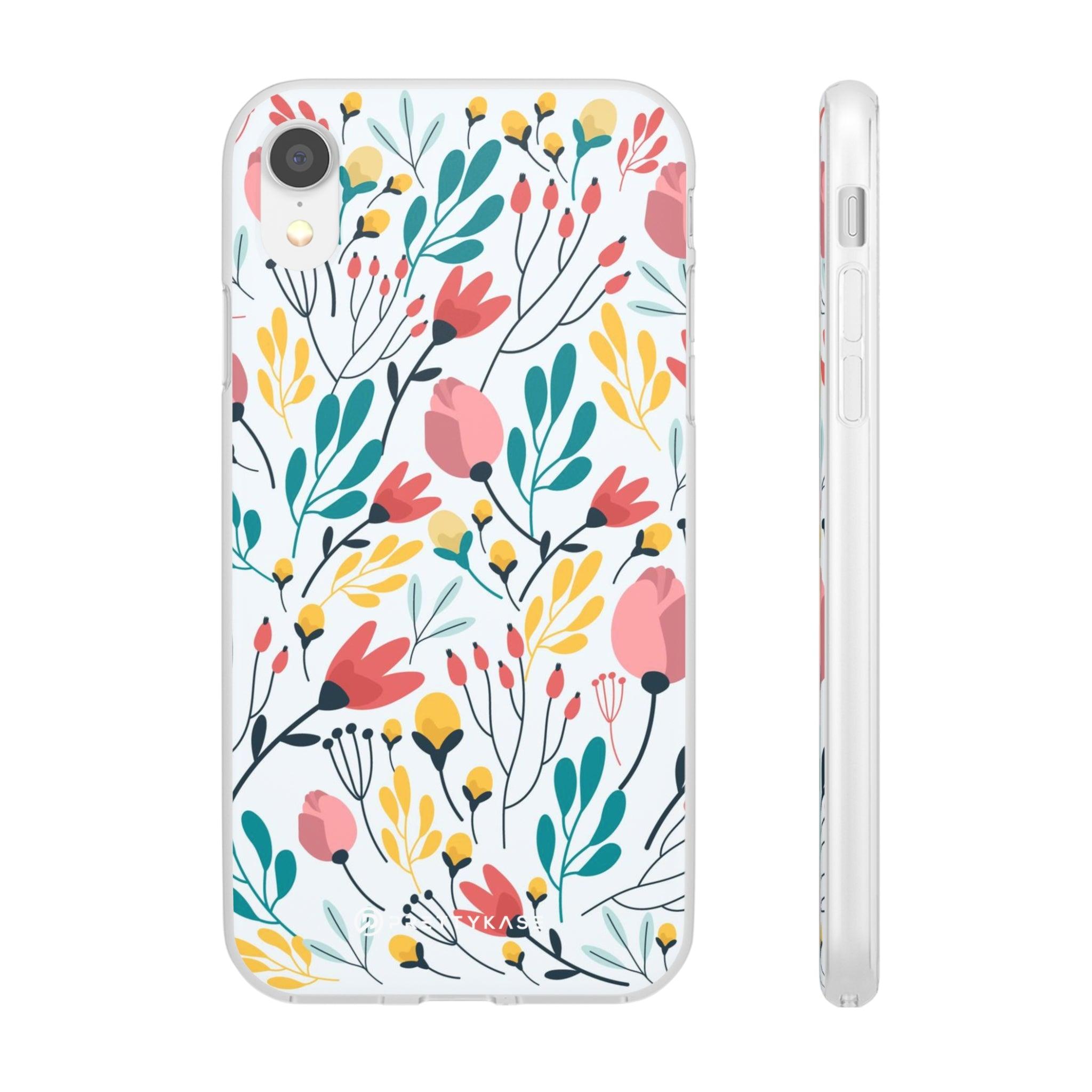 White Colorfull Flower Slim - PrettyKase