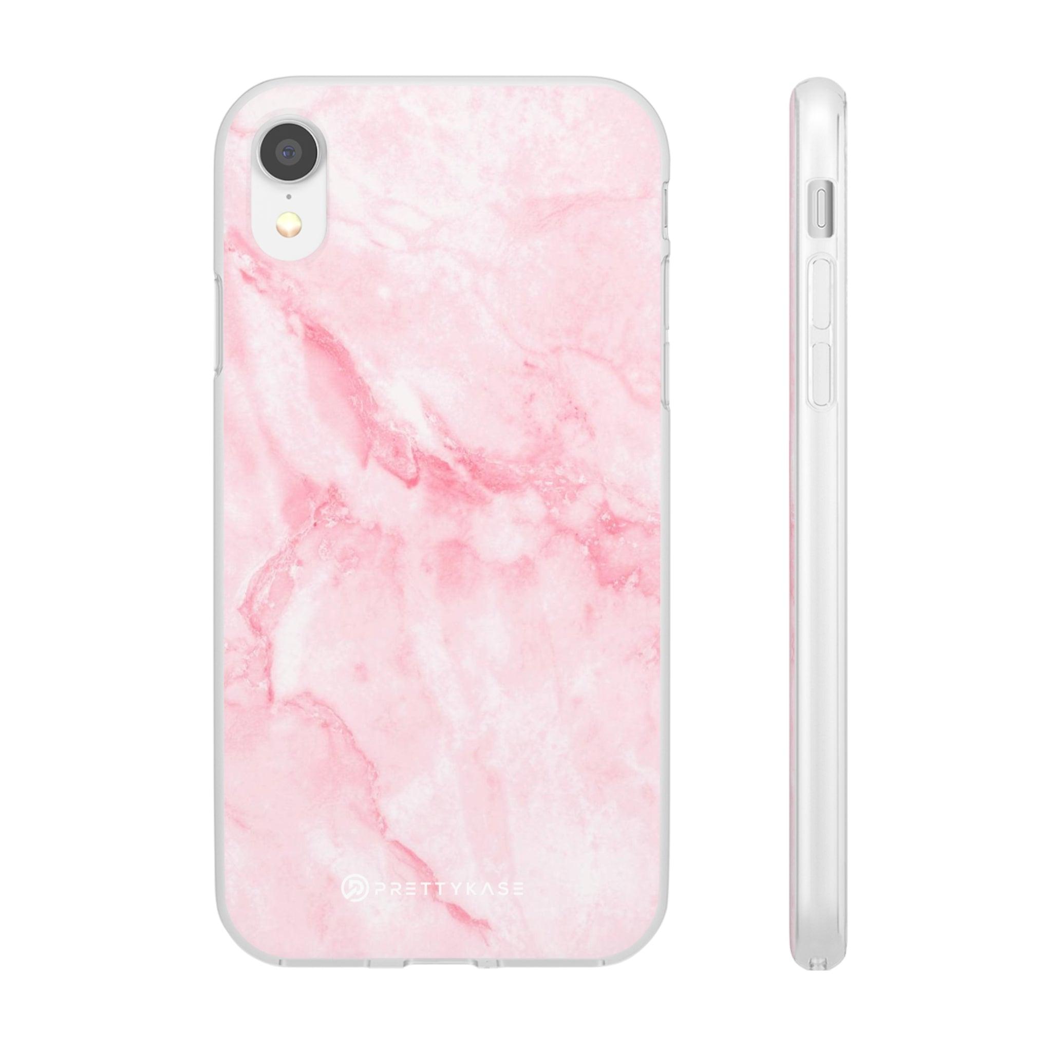 White Pink Marble Slim - PrettyKase