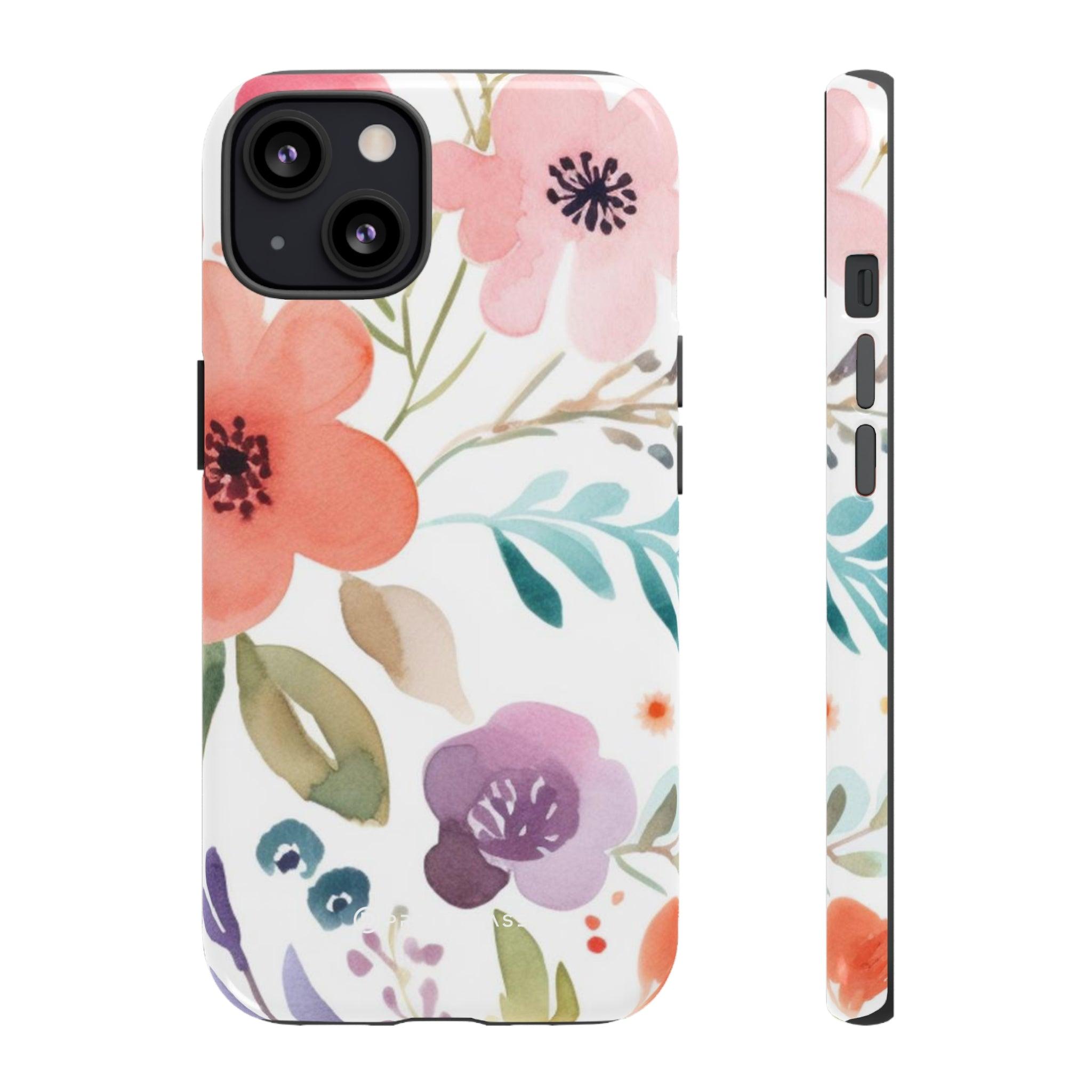 Pink Blue Flower Pattern - PrettyKase