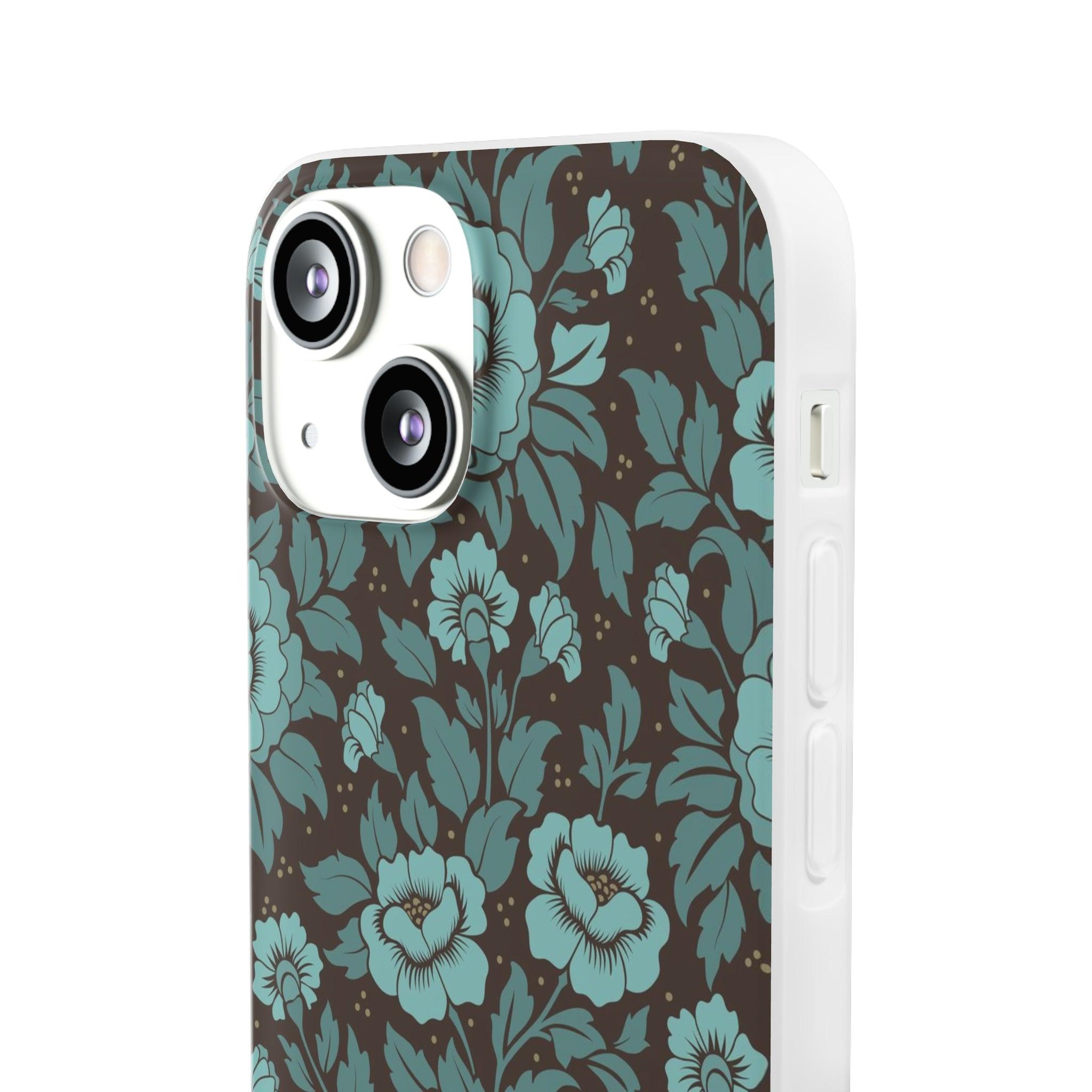 Turquoise floral Slim - PrettyKase