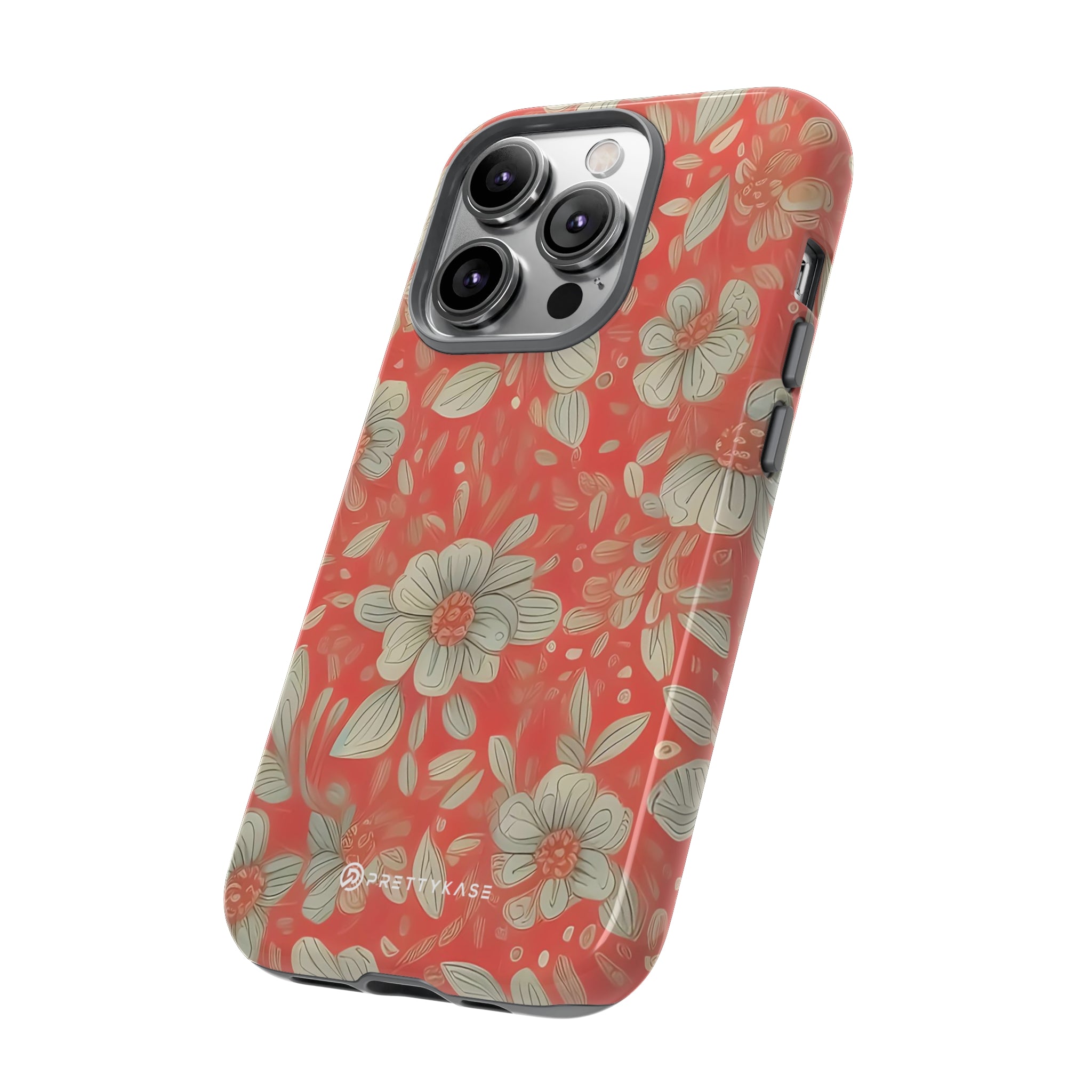 Red Orange Floral