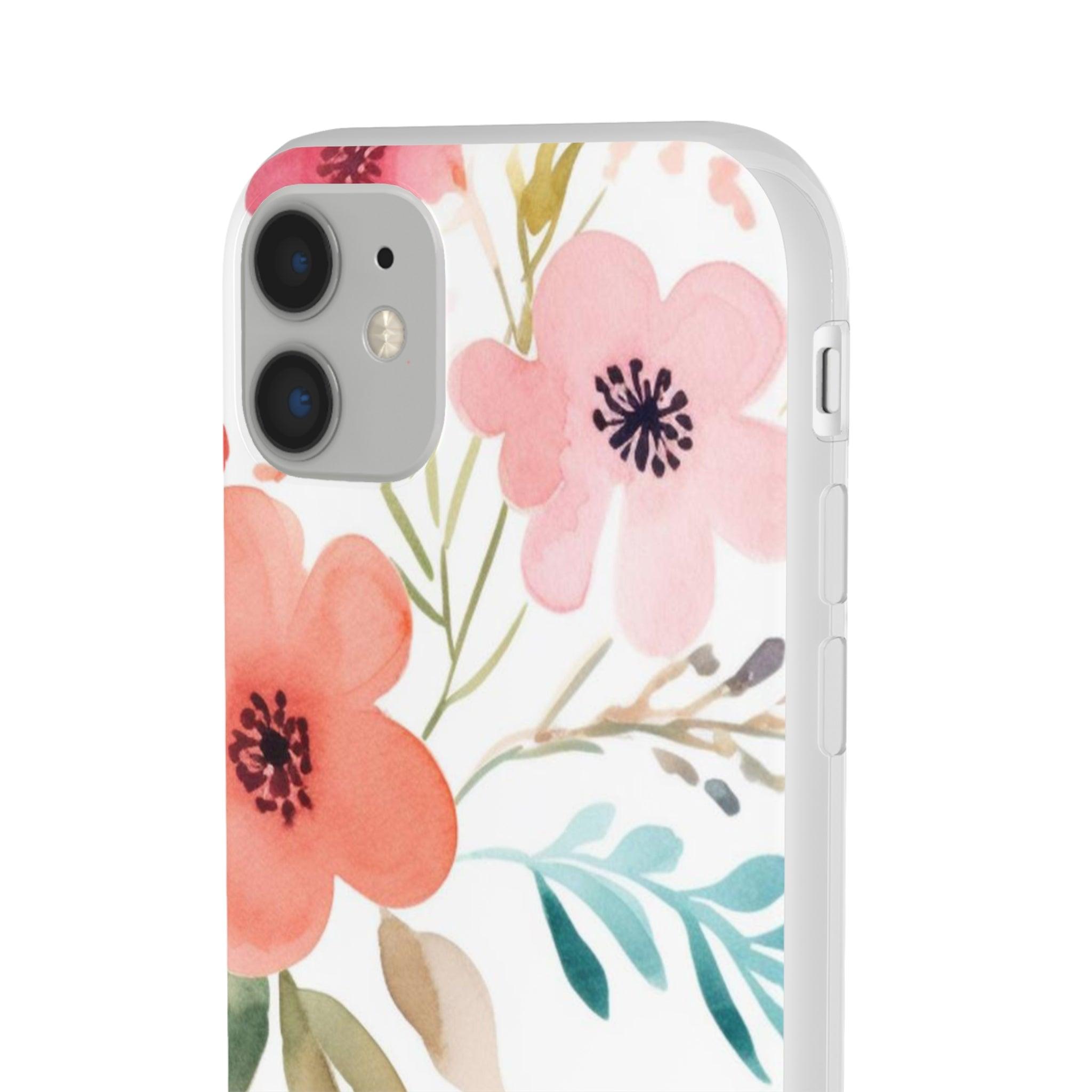 Pink Blue Flower Pattern Slim - PrettyKase