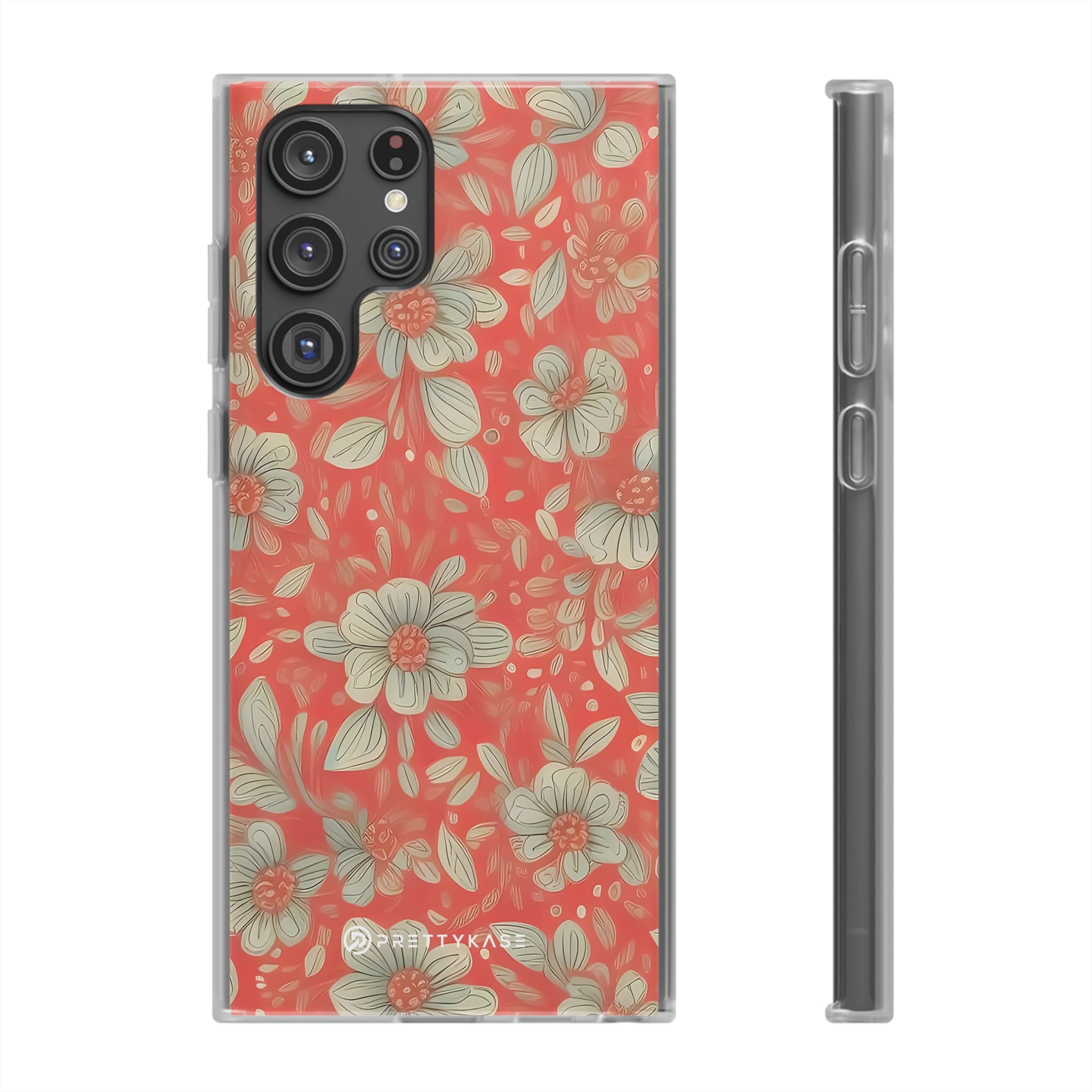 Slim Floral Rouge Orange