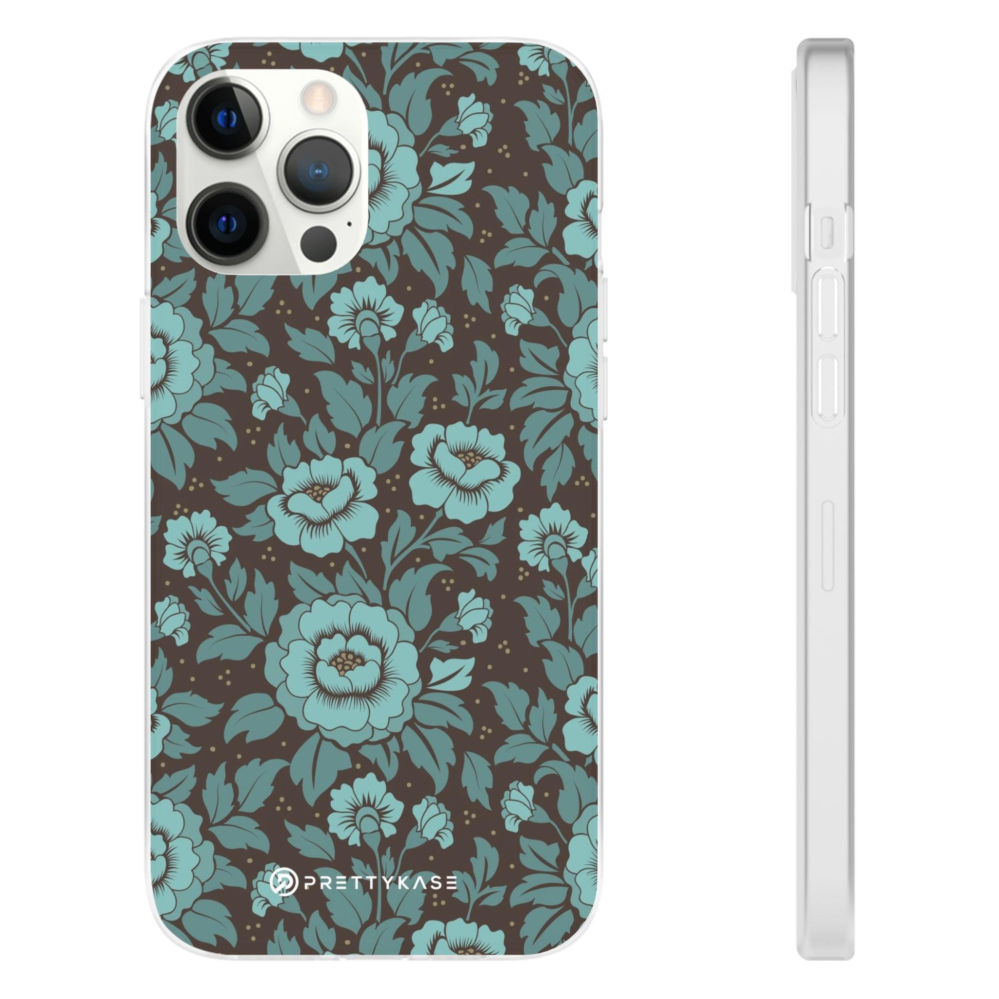 Turquoise floral Slim - PrettyKase