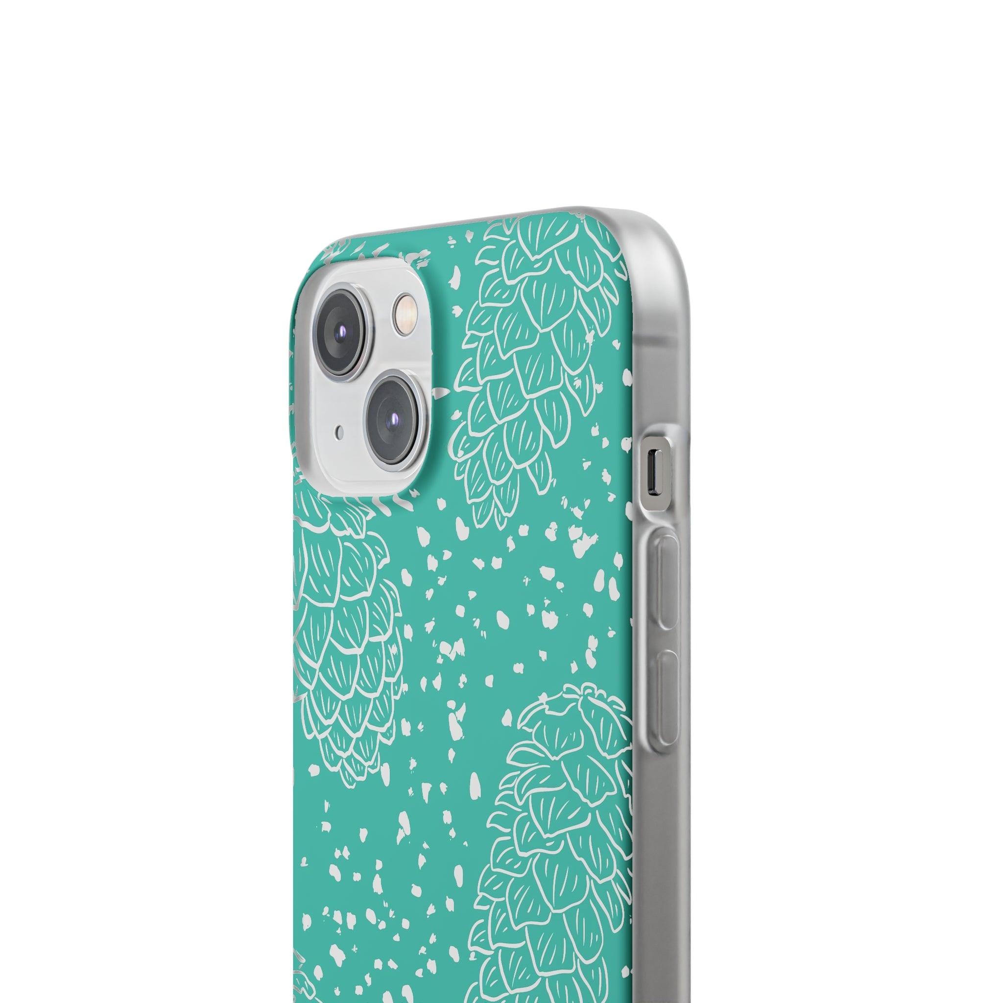 Teal Pinecones Slim - PrettyKase