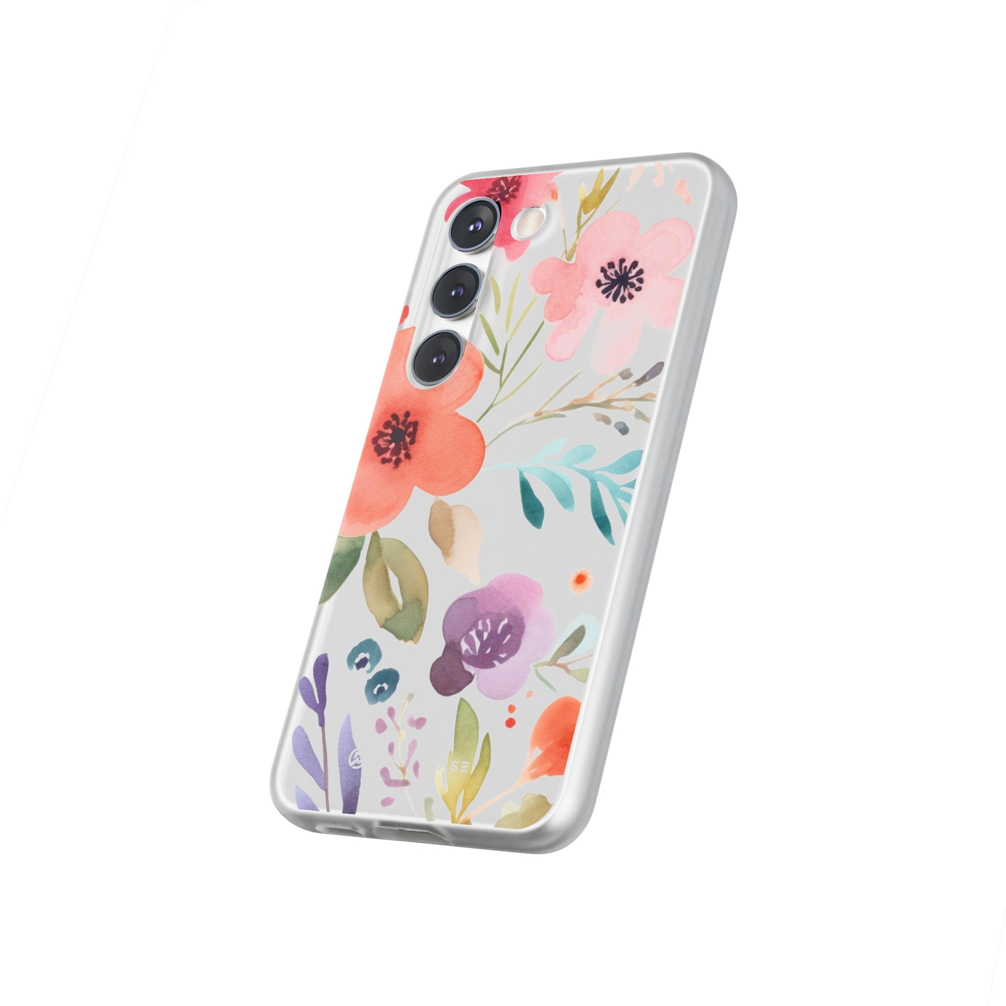 Pink Blue Flower Pattern Slim