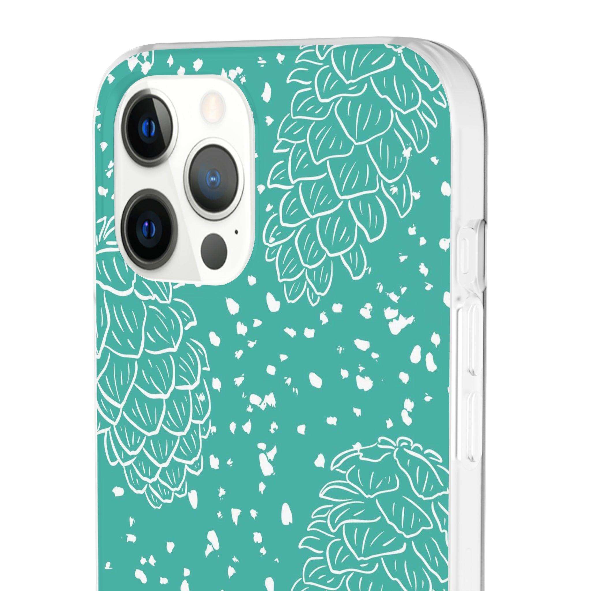 Teal Pinecones Slim - PrettyKase