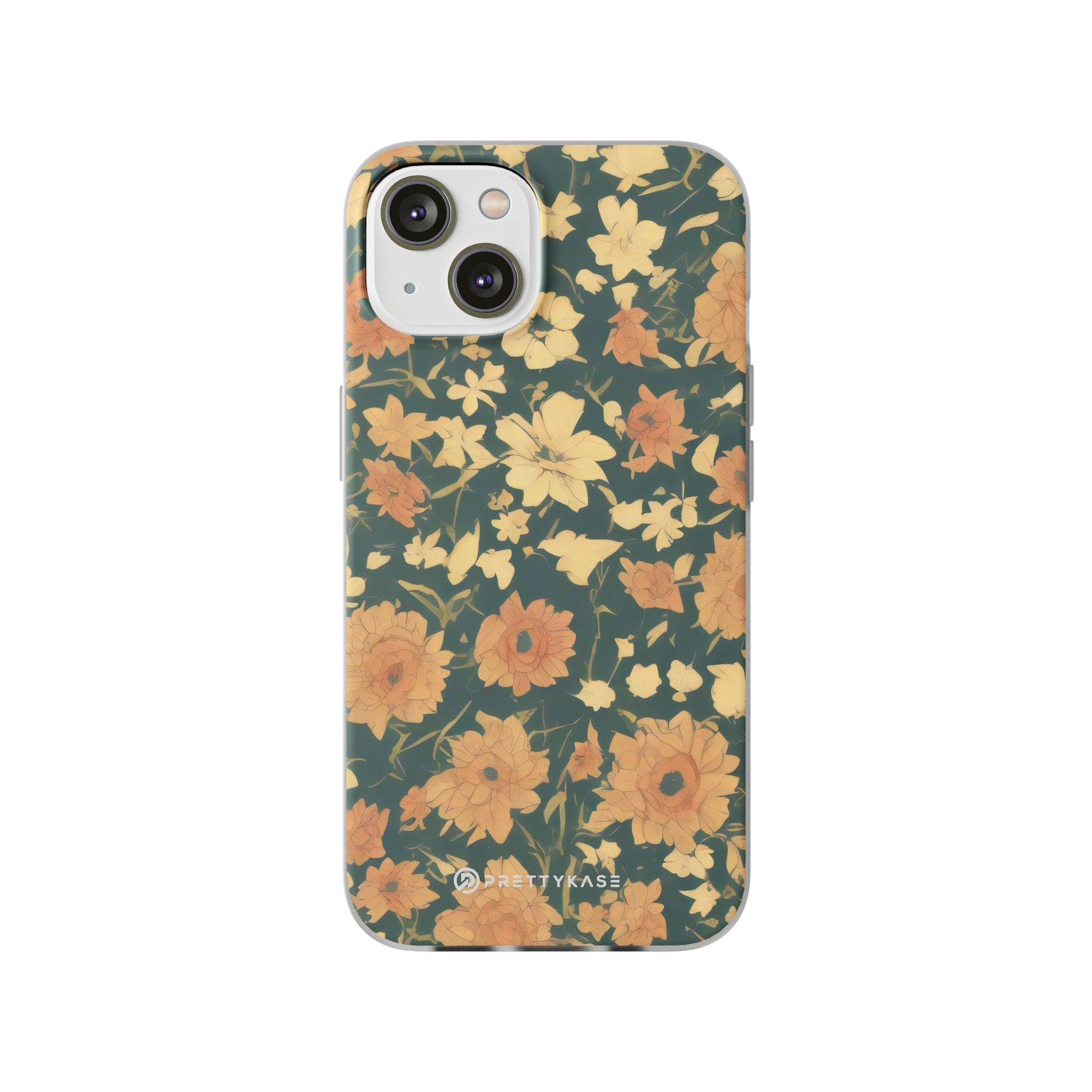 Olive Green Floral Slim - PrettyKase