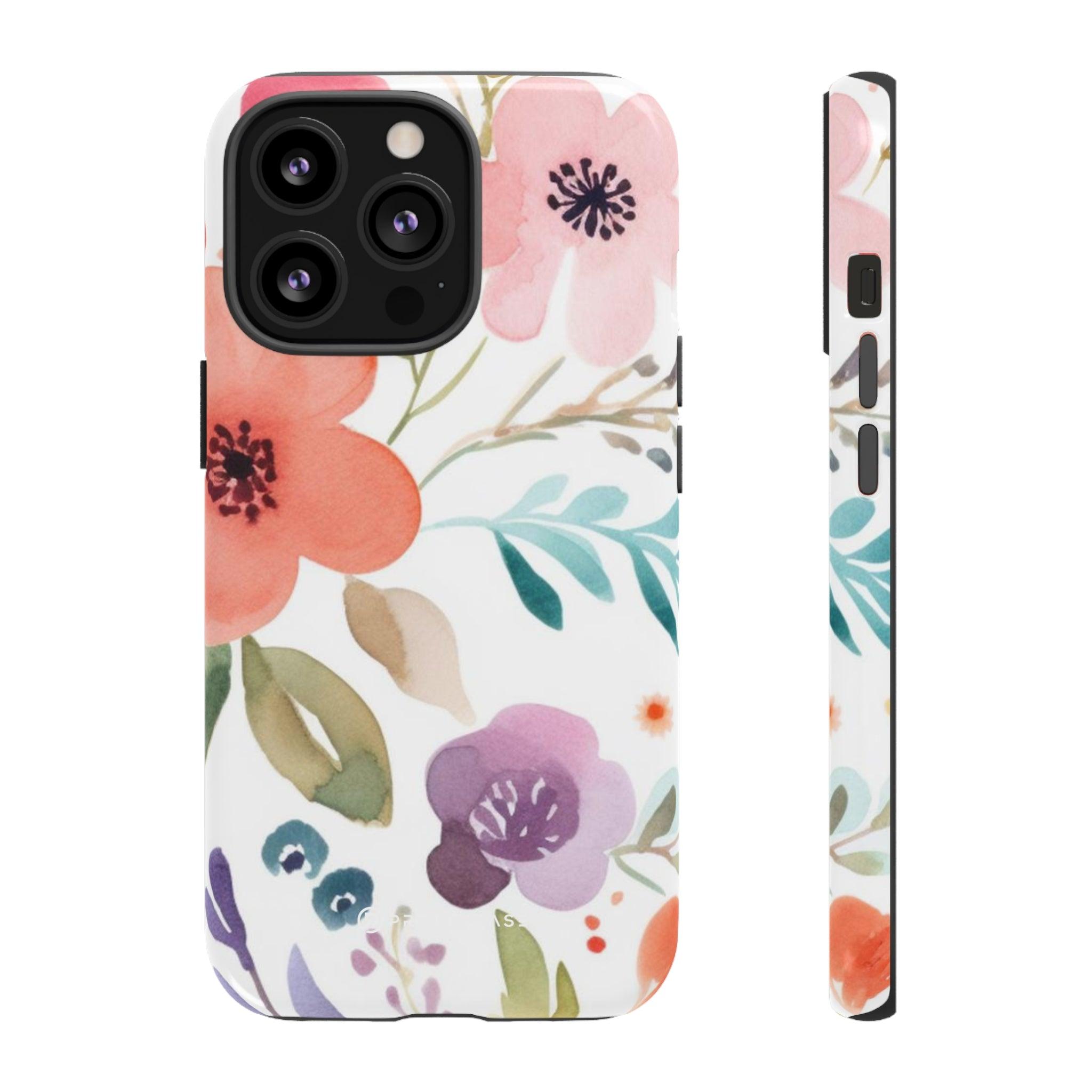 Pink Blue Flower Pattern - PrettyKase