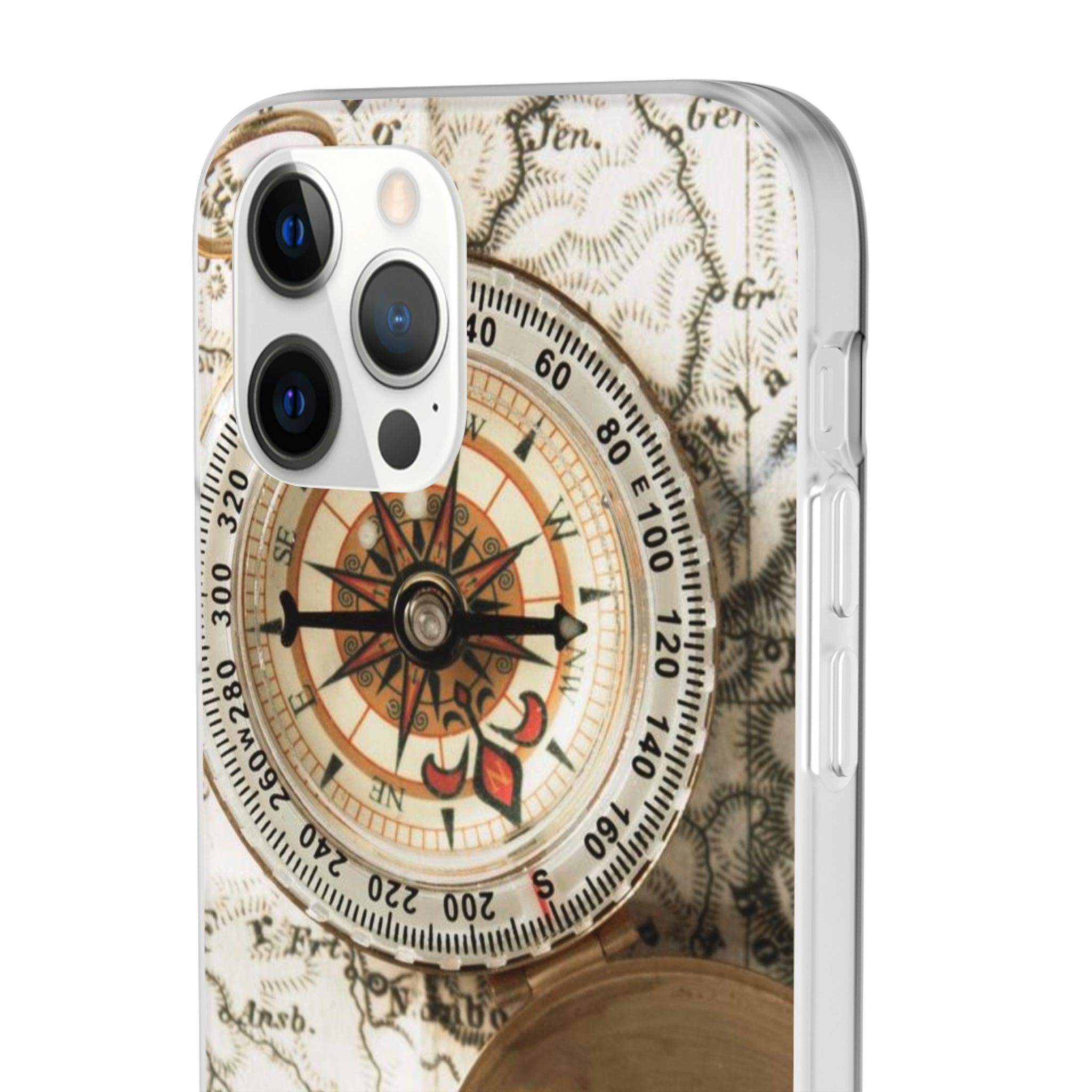World Map and Compass Slim - PrettyKase