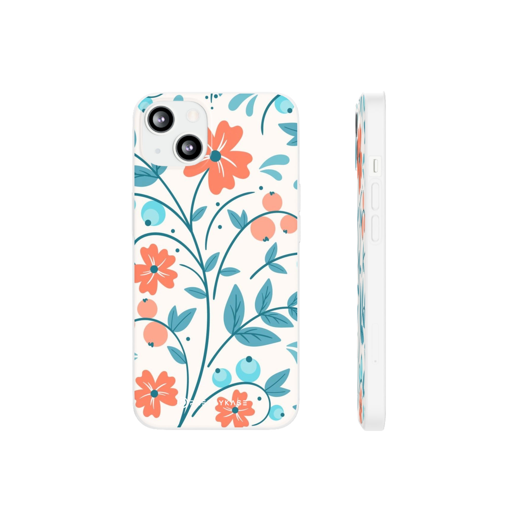 Light Peach Floral Slim